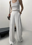 Dillon Pleated Pants - White