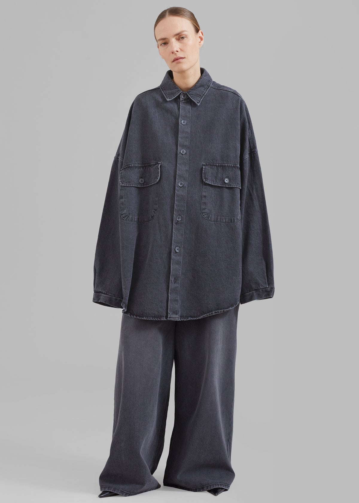 Dallas Denim Overshirt - Dark Grey - 8