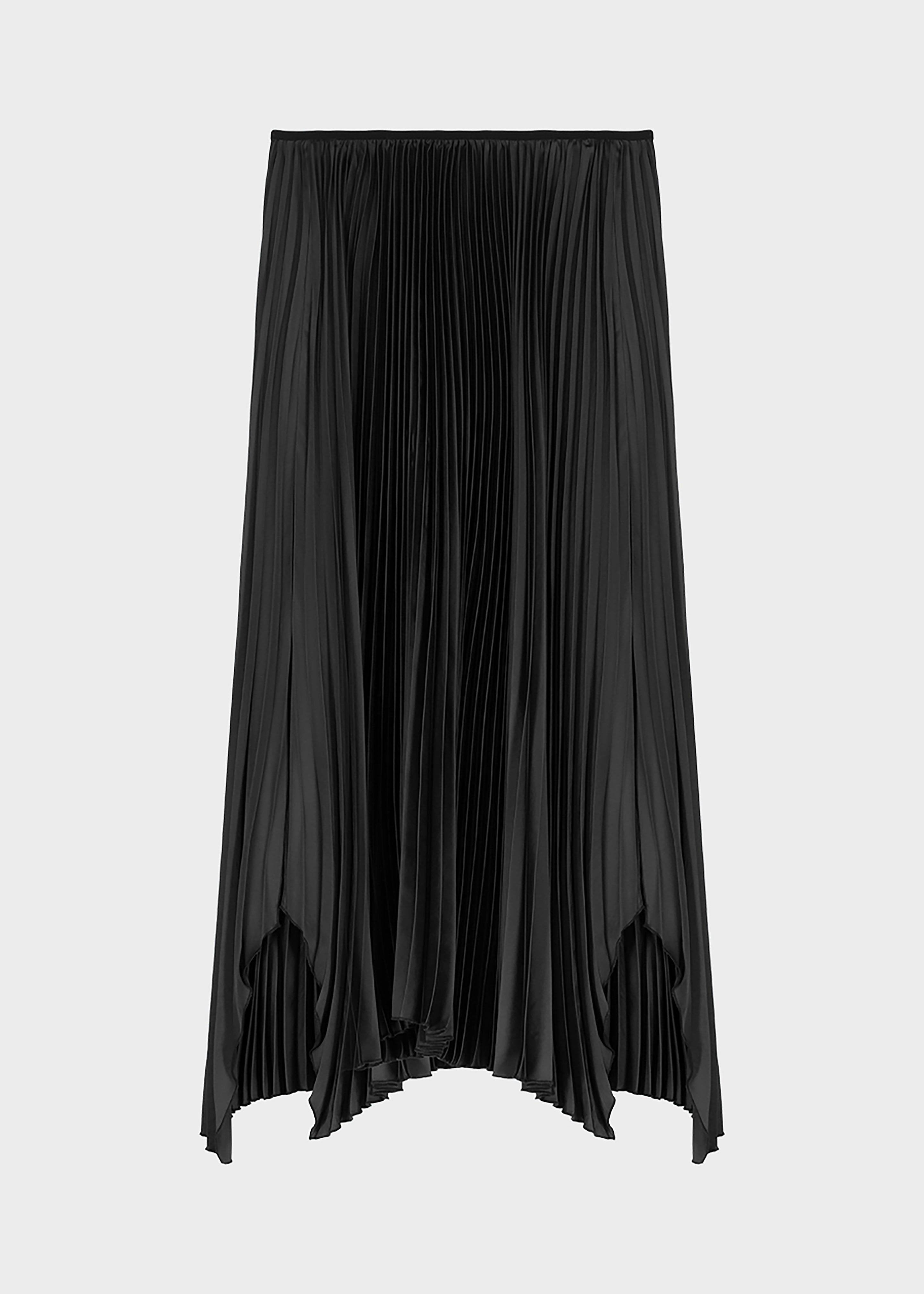 Debra Pleated Midi Skirt - Black - 8