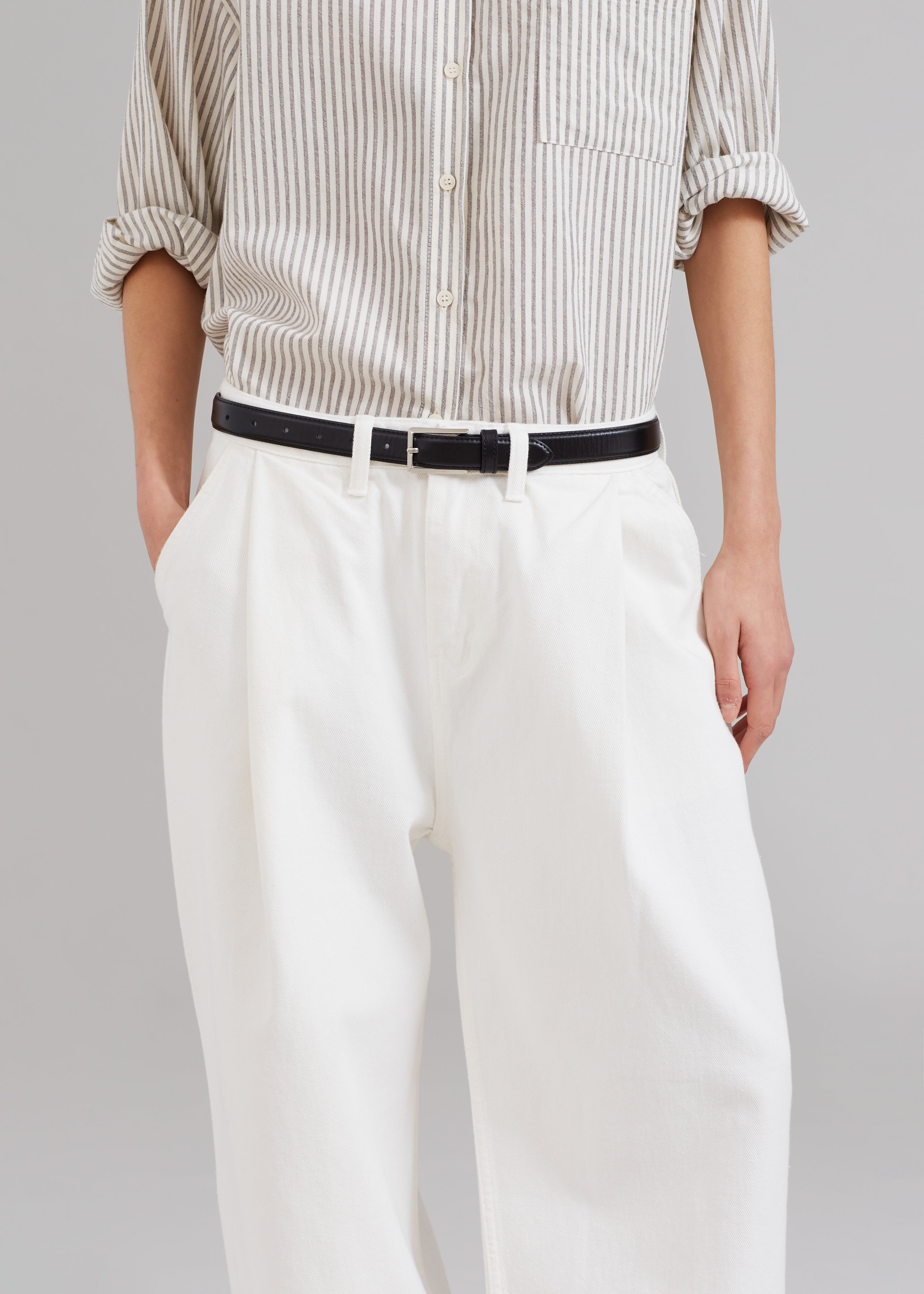 今年流行り●ホワイトデニム●The Frankie Shop●Drew Denim Drew Denim Pants - White – The Frankie Shop Europe