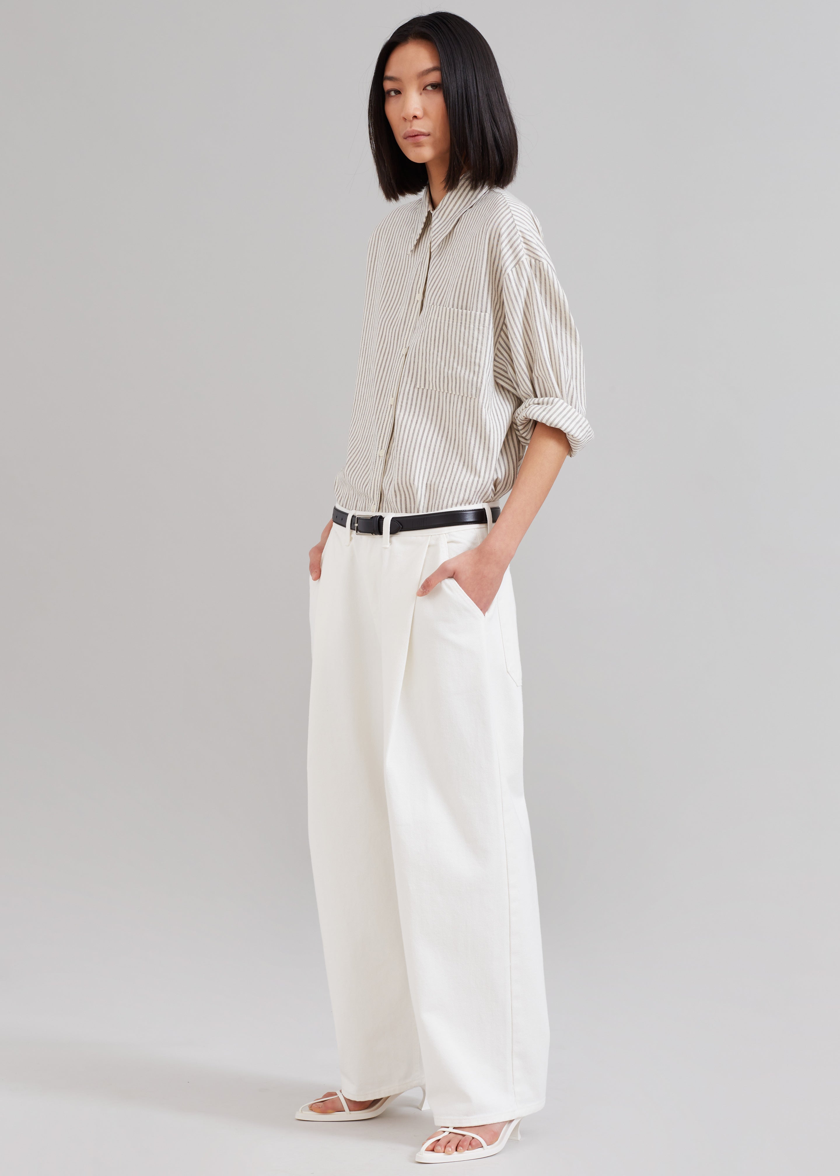 今年流行り●ホワイトデニム●The Frankie Shop●Drew Denim Drew Denim Pants - White – The Frankie Shop Europe