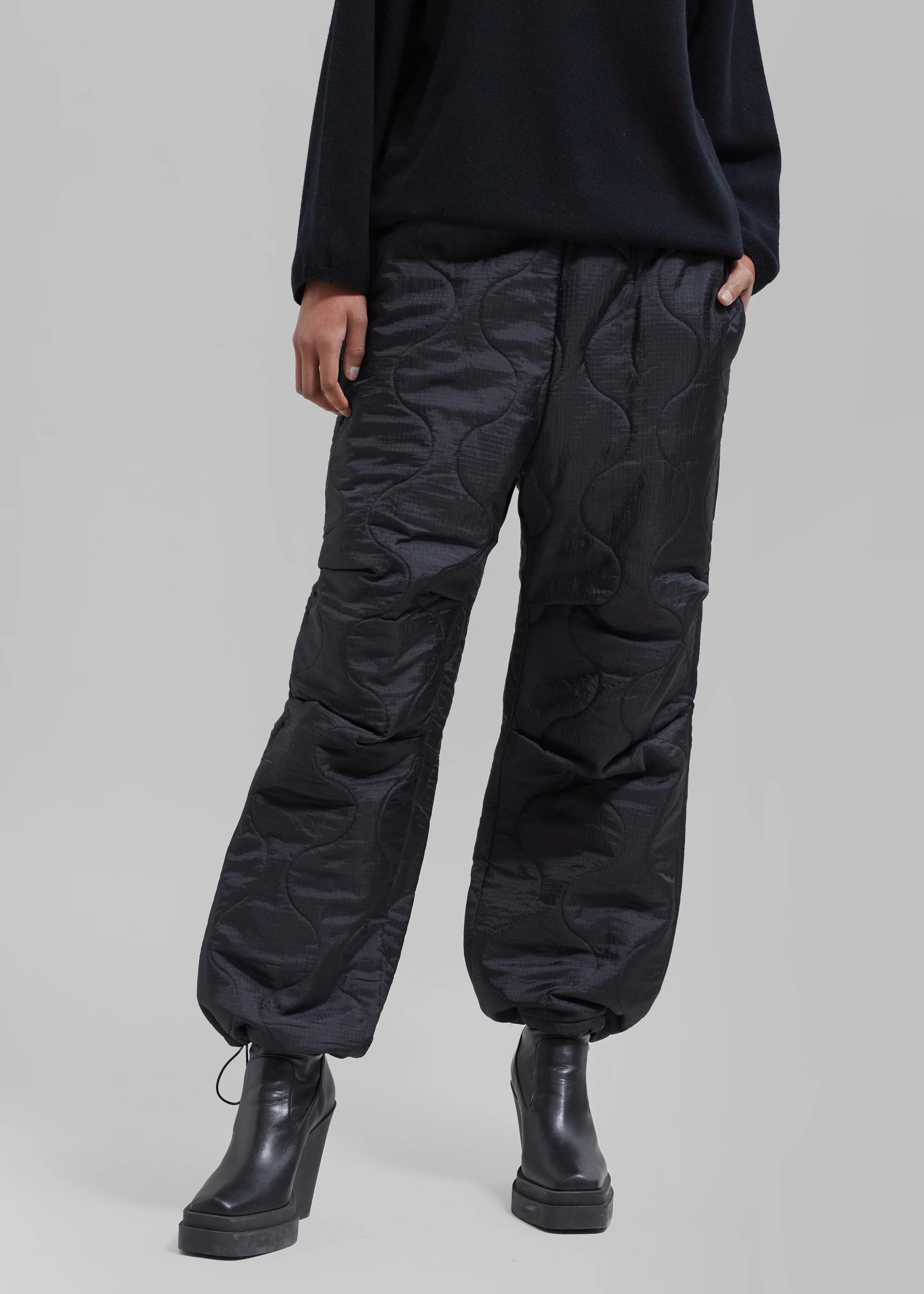 Dustine Quilted Joggers - Black - 6