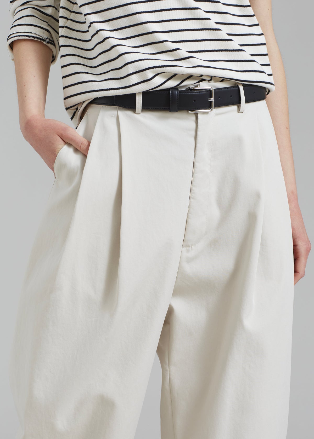 Effie Pleated Pants - Beige - 2