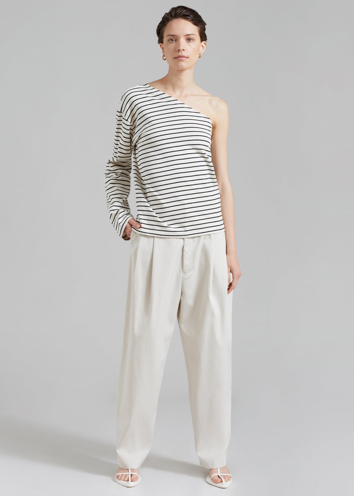 Effie Pleated Pants - Beige - 5