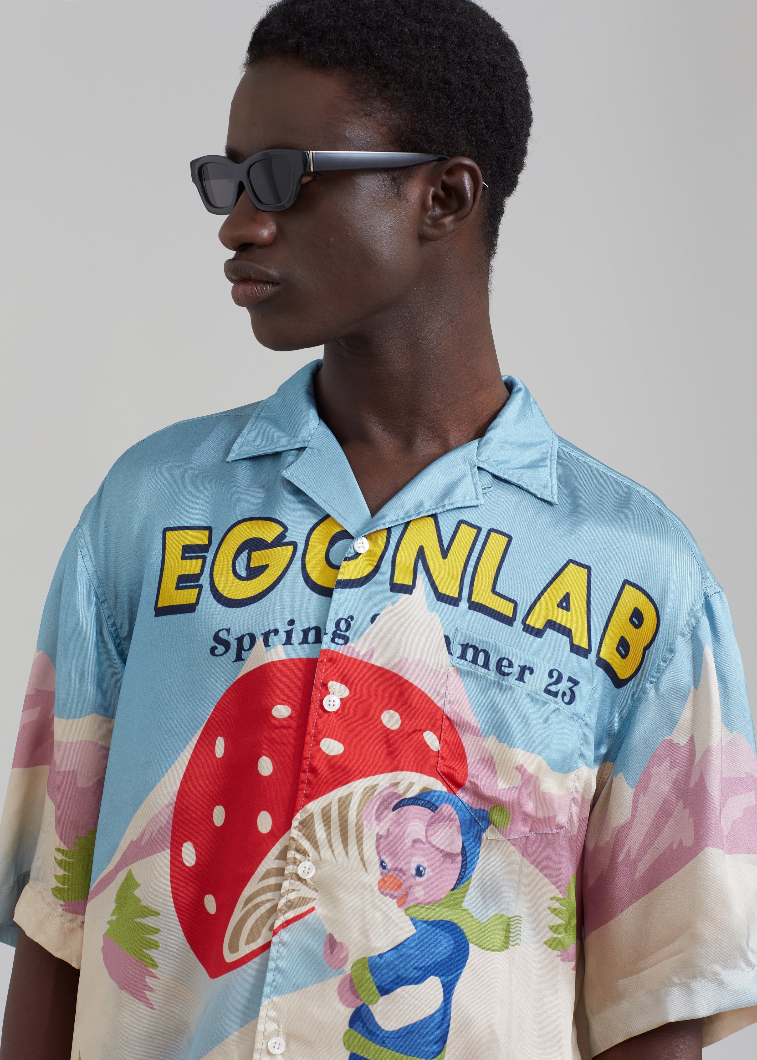EGONLab Wonderland Summer Shirt - Piggy À La Montagne Print - 3