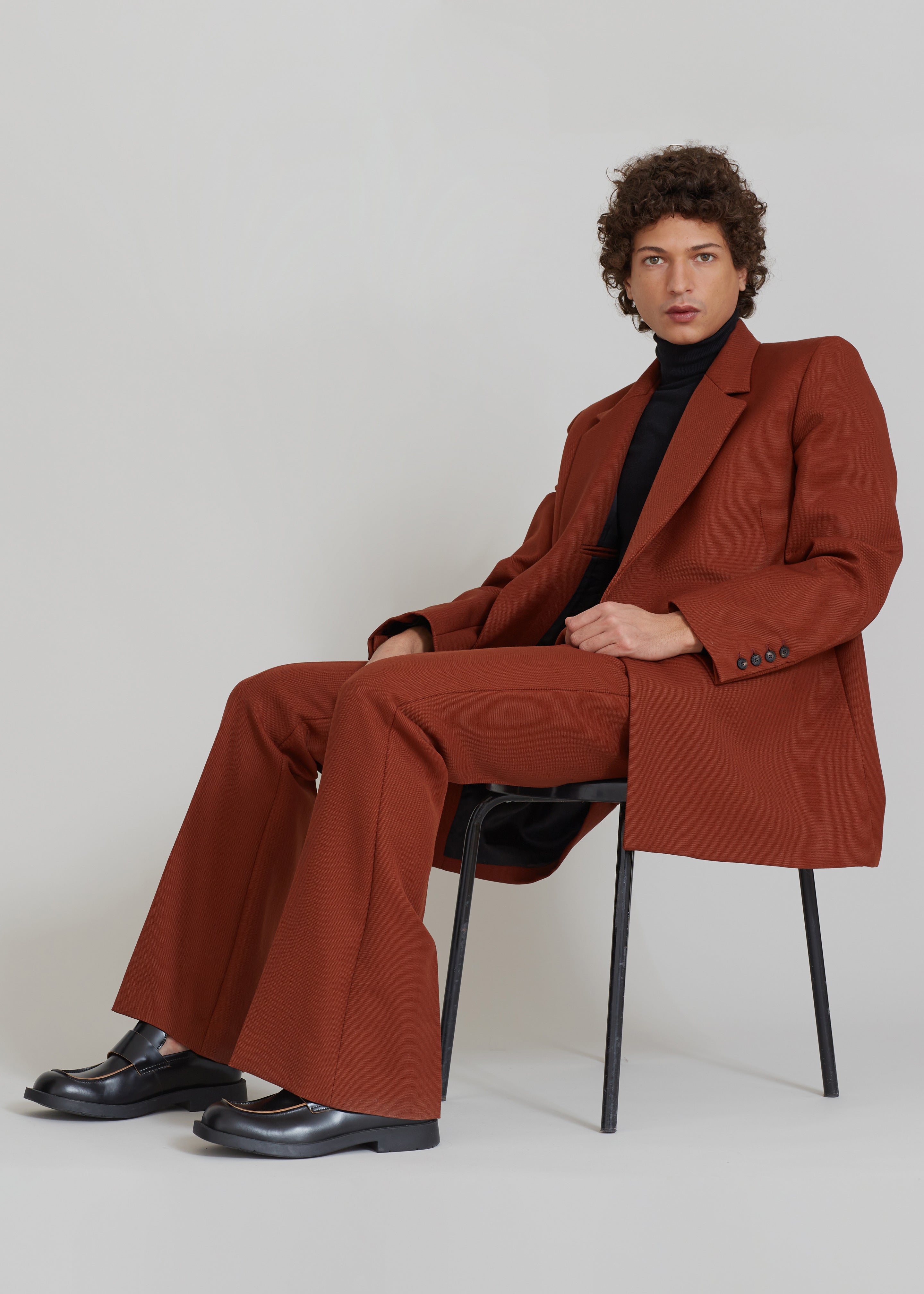 EGONLab Sami Tailored Trousers - Rust Wool