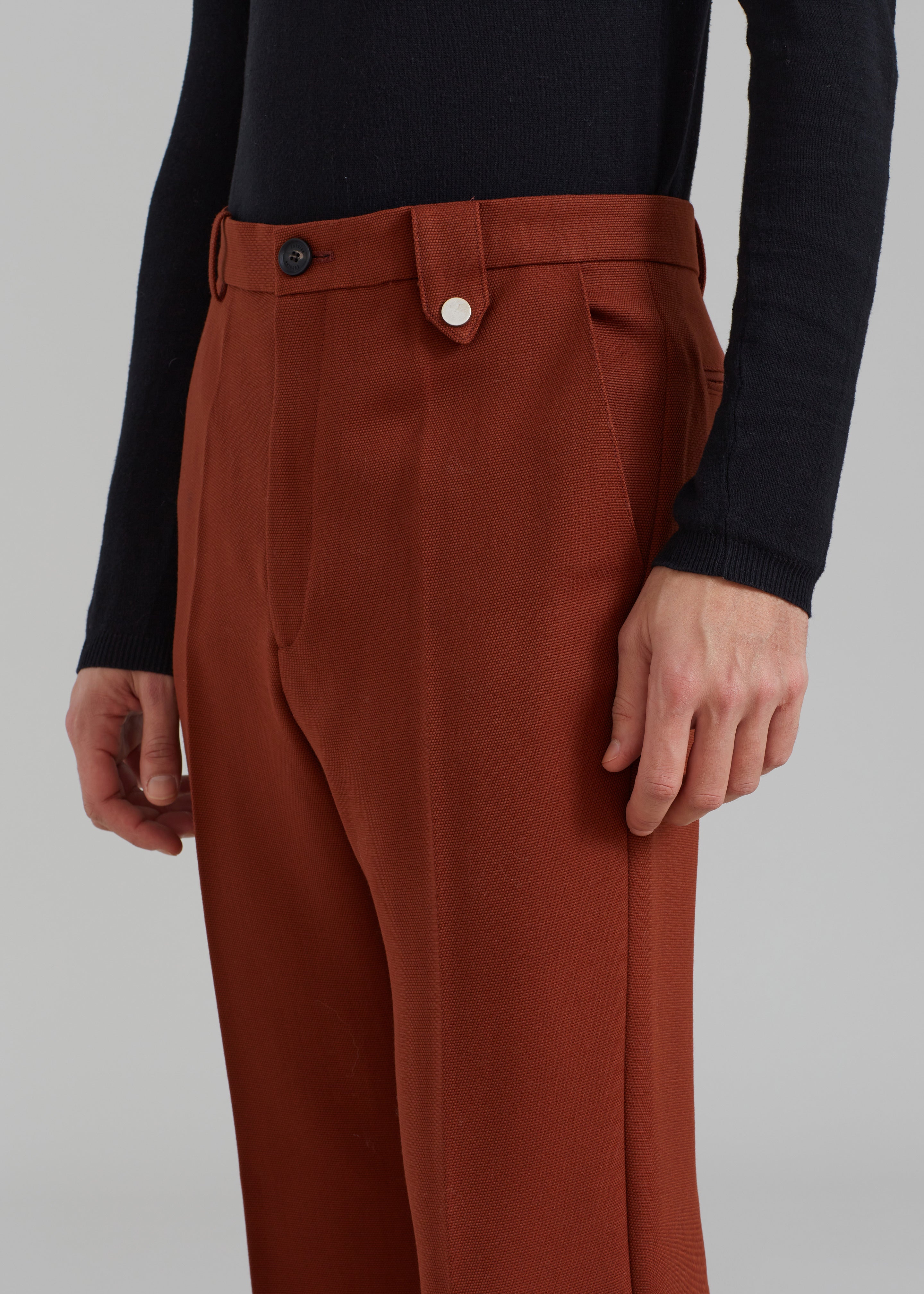 EGONLab Sami Tailored Trousers - Rust Wool - 11
