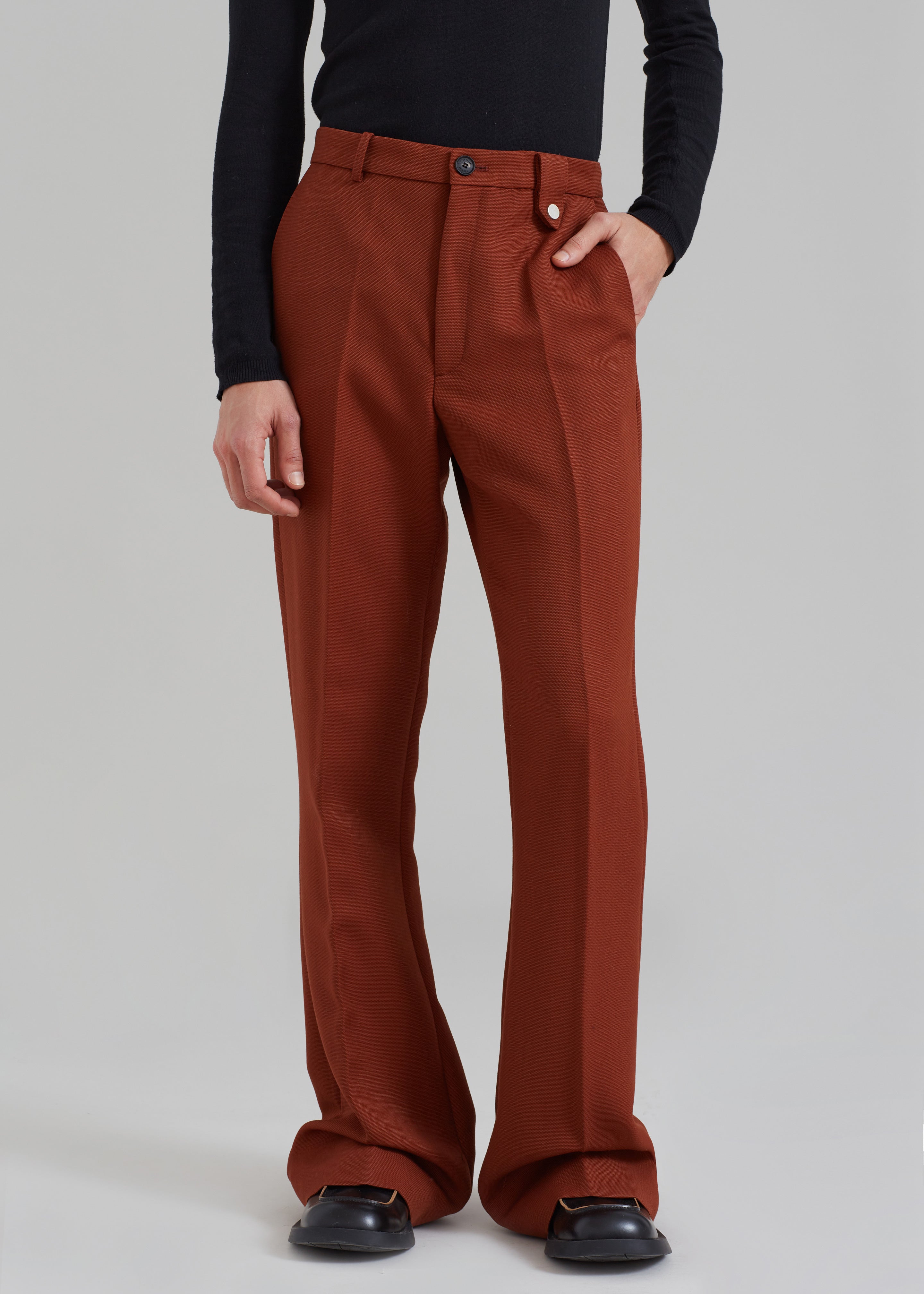 EGONLab Sami Tailored Trousers - Rust Wool