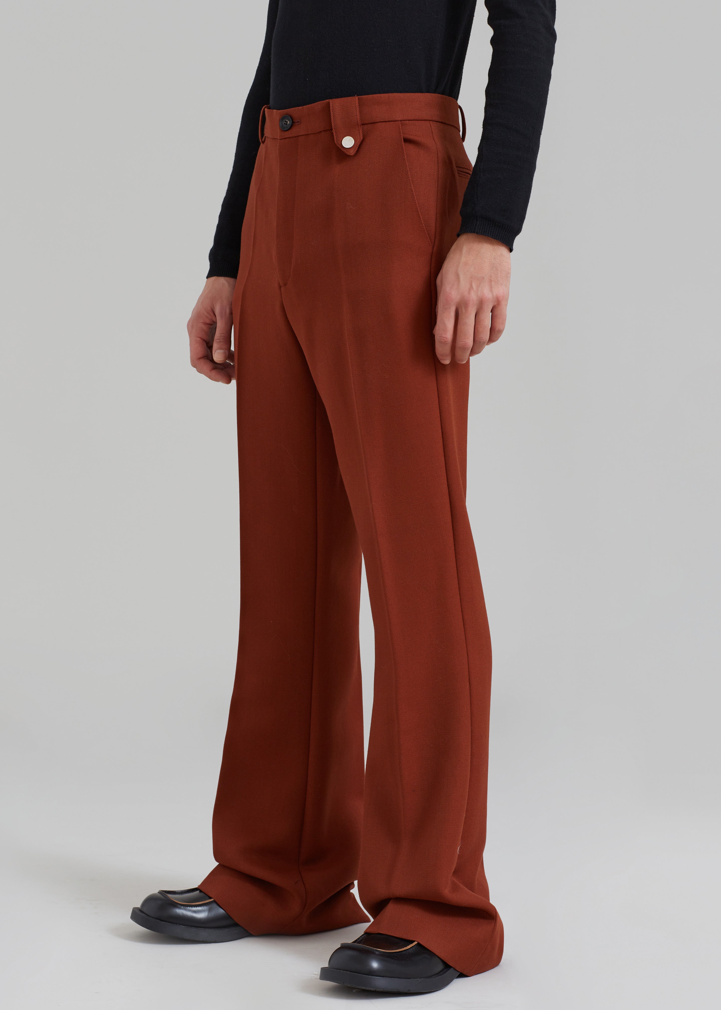 EGONLab Sami Tailored Trousers - Rust Wool - 9