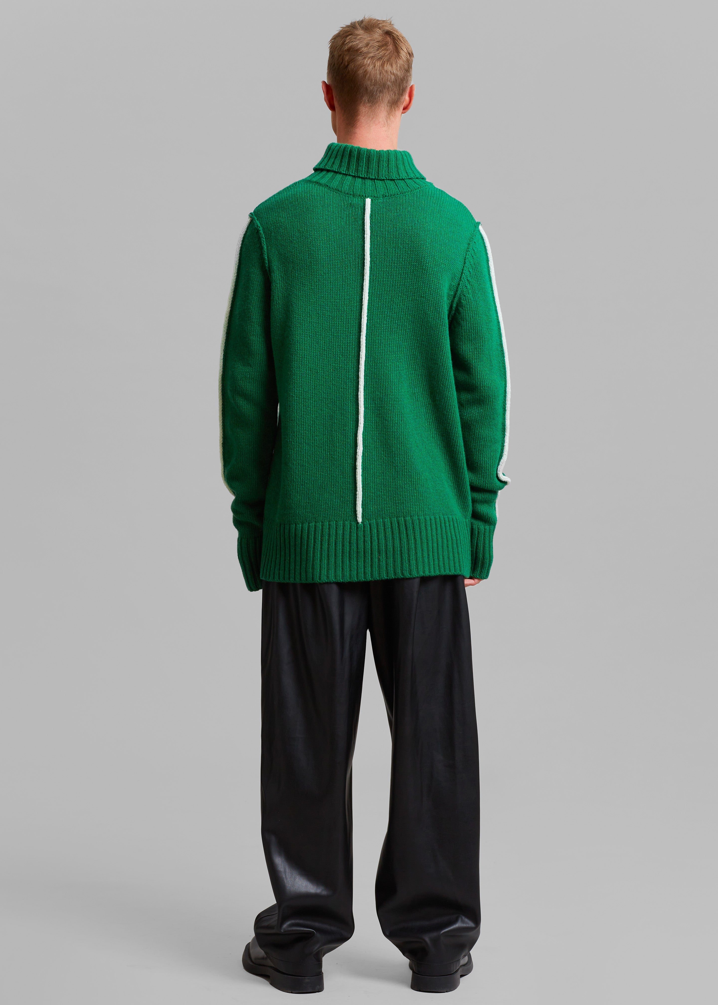 EGONLab Egonimati Turtleneck Sweater - Green Knit - 8