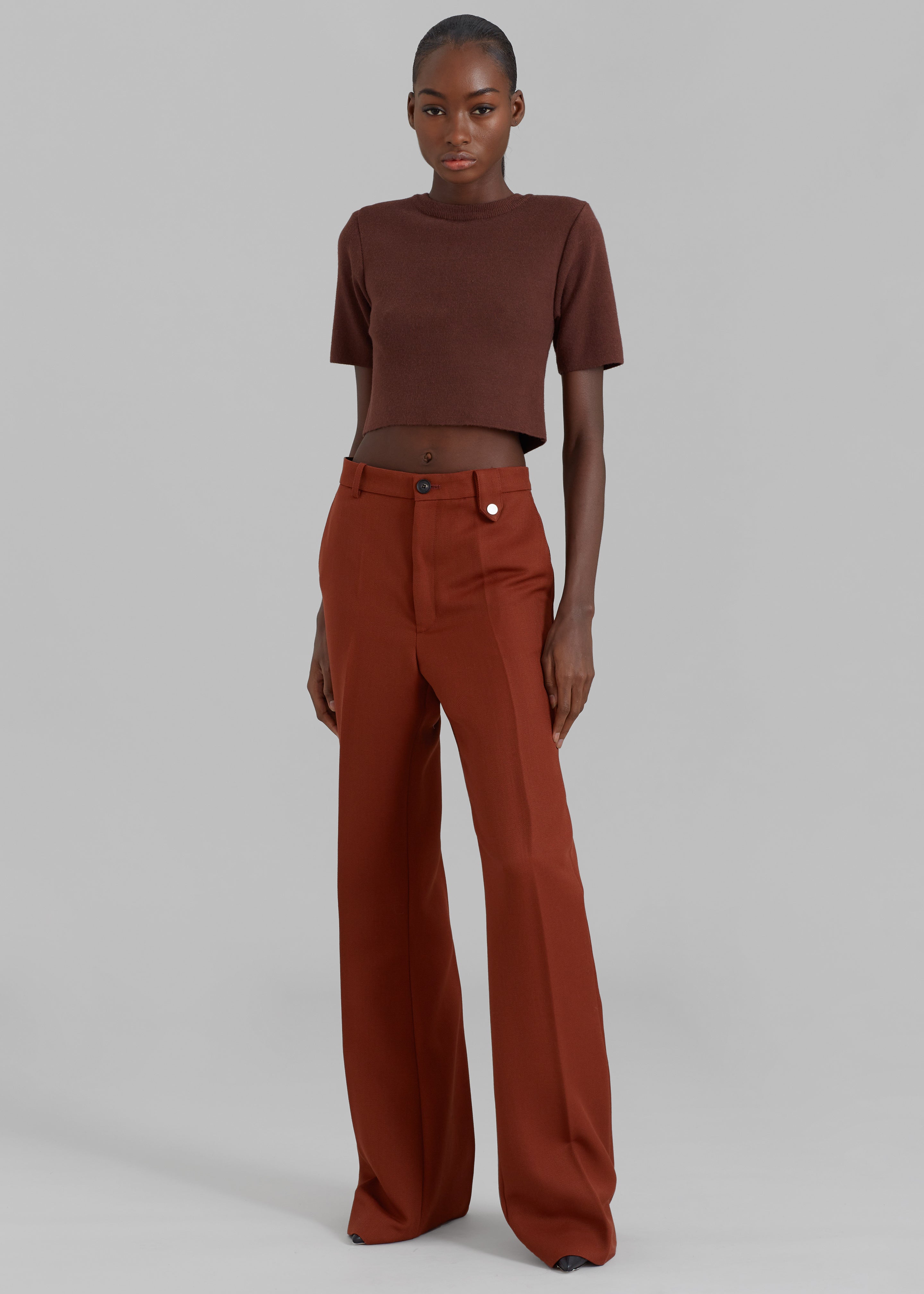 EGONLab Sami Tailored Trousers - Rust Wool - 1