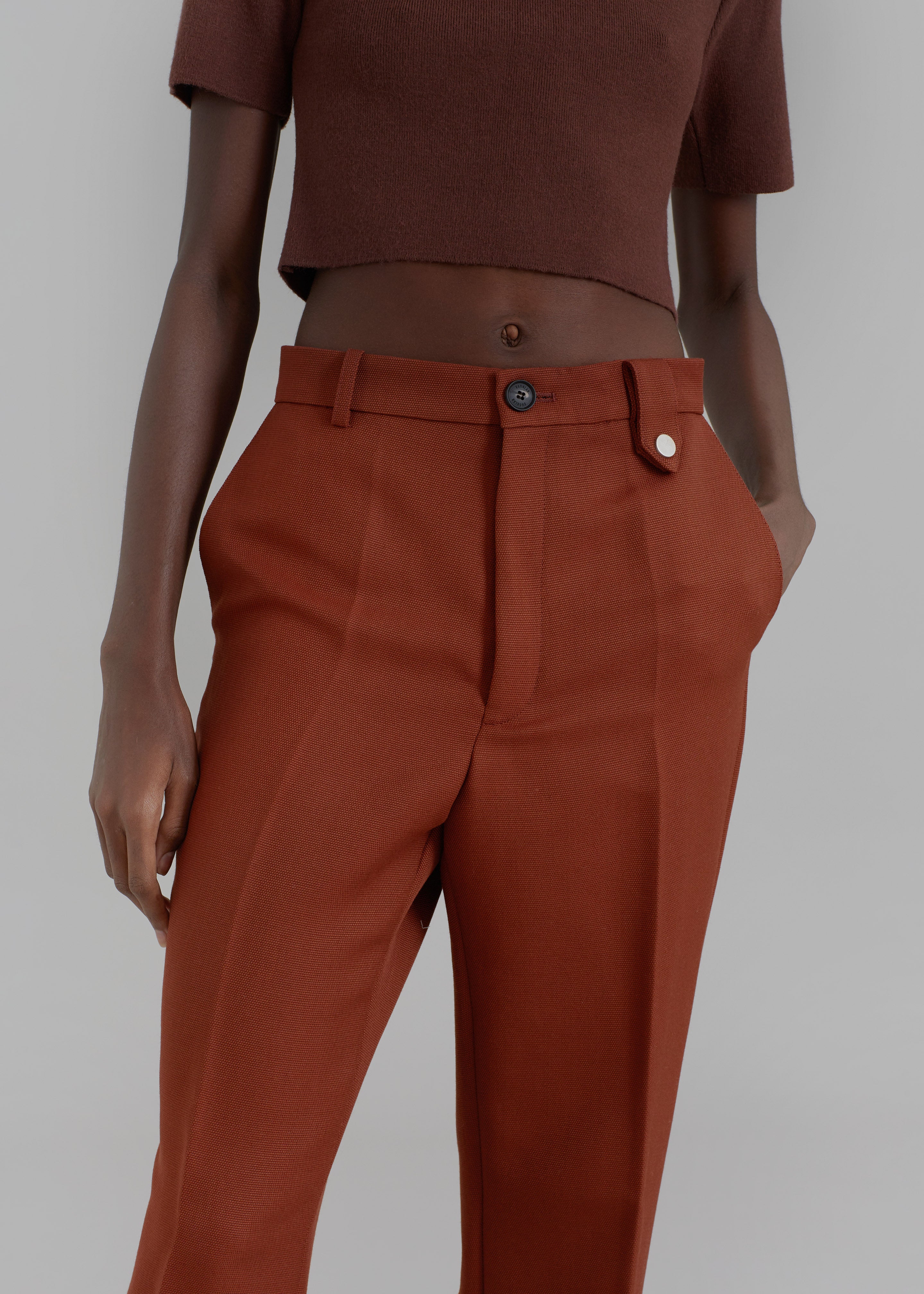 EGONLab Sami Tailored Trousers - Rust Wool