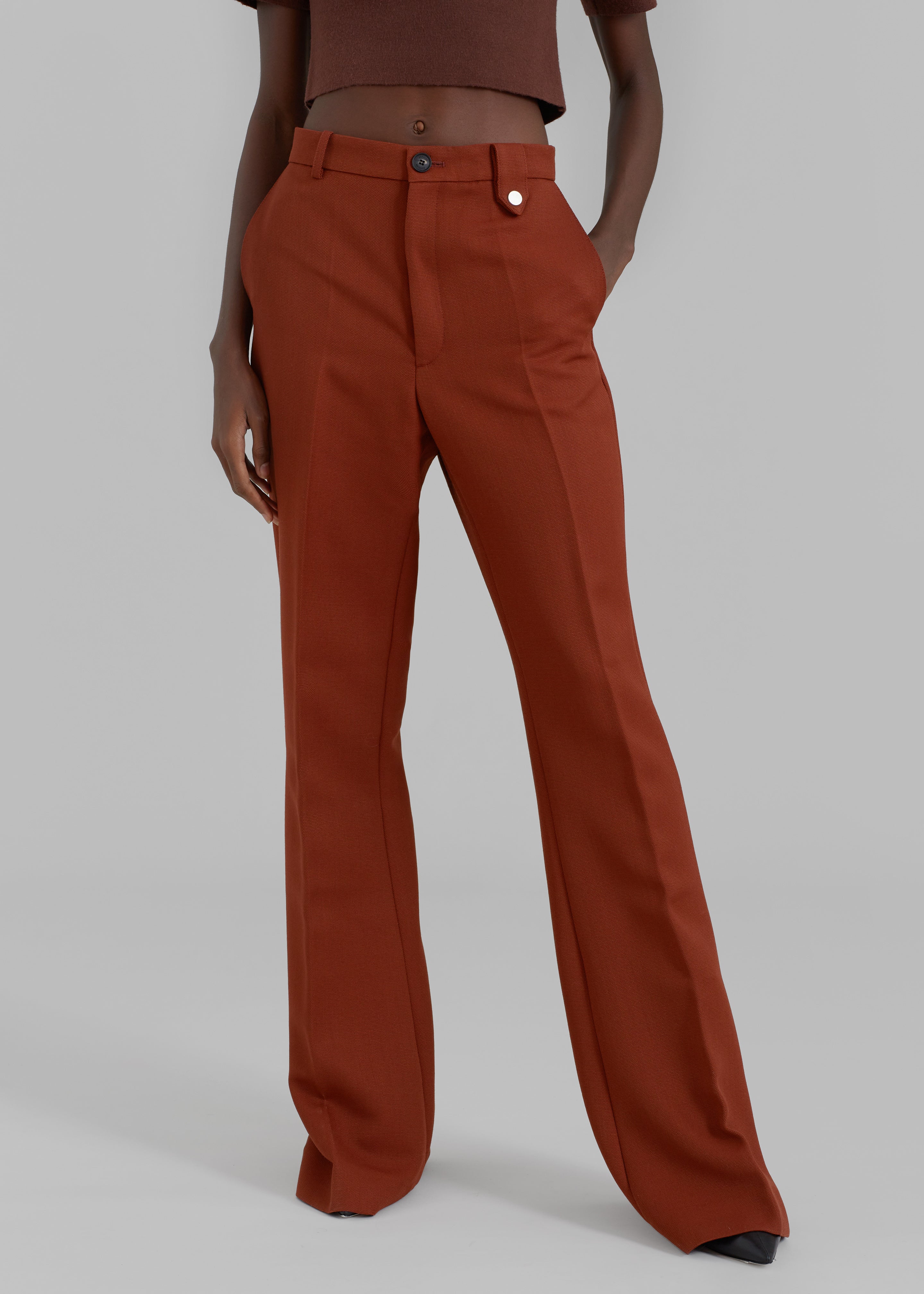 EGONLab Sami Tailored Trousers - Rust Wool - 2
