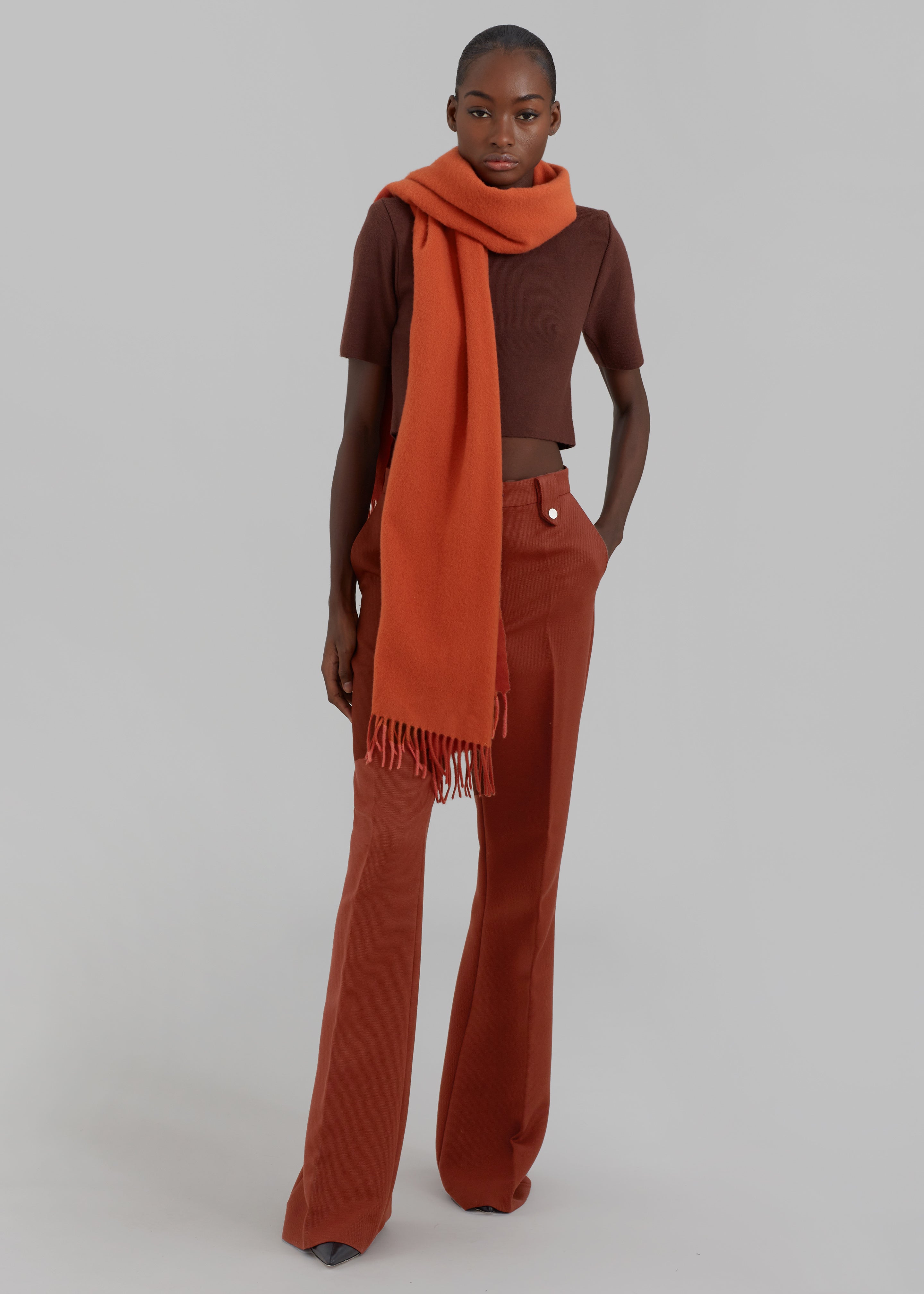 EGONLab Sami Tailored Trousers - Rust Wool