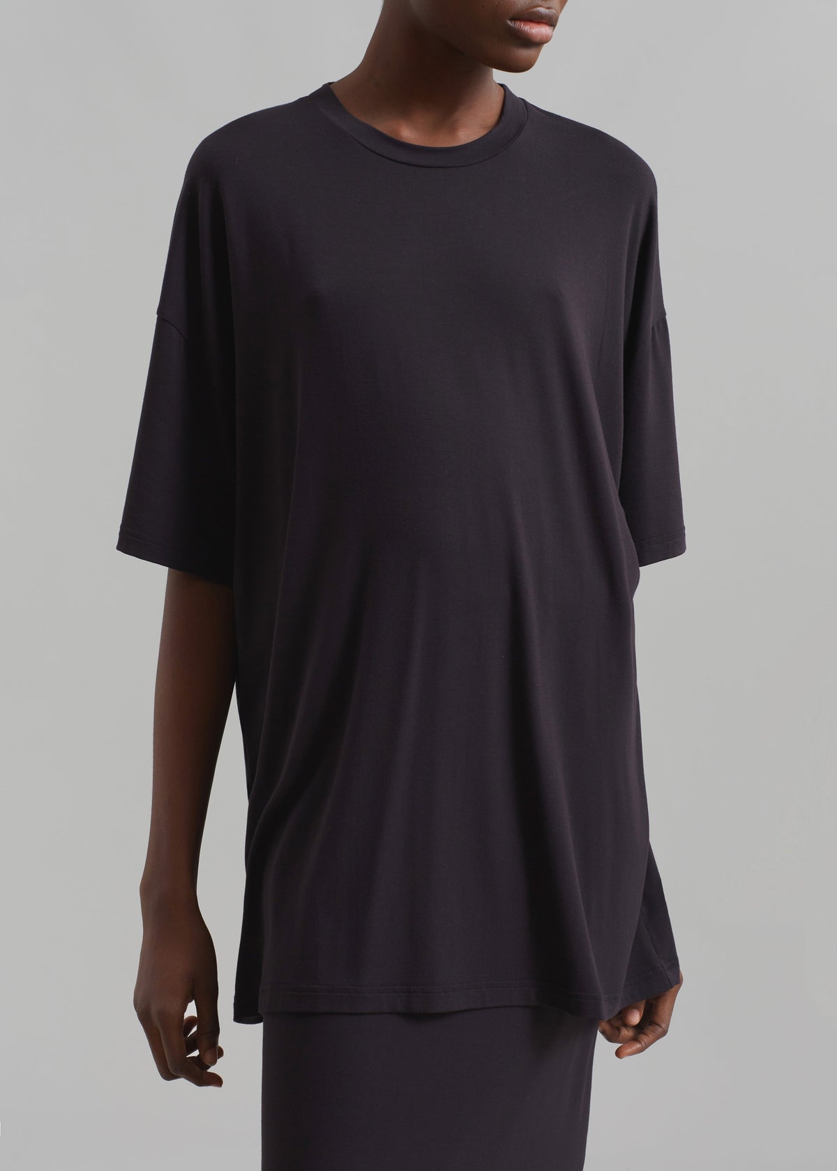 Ella Boxy Tee - Dark Plum - 4