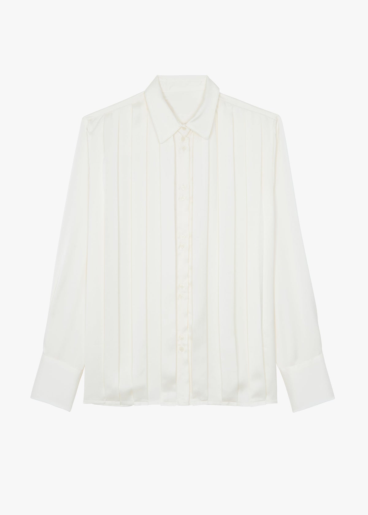 Elliana Front Pleated Blouse - Cream - 9