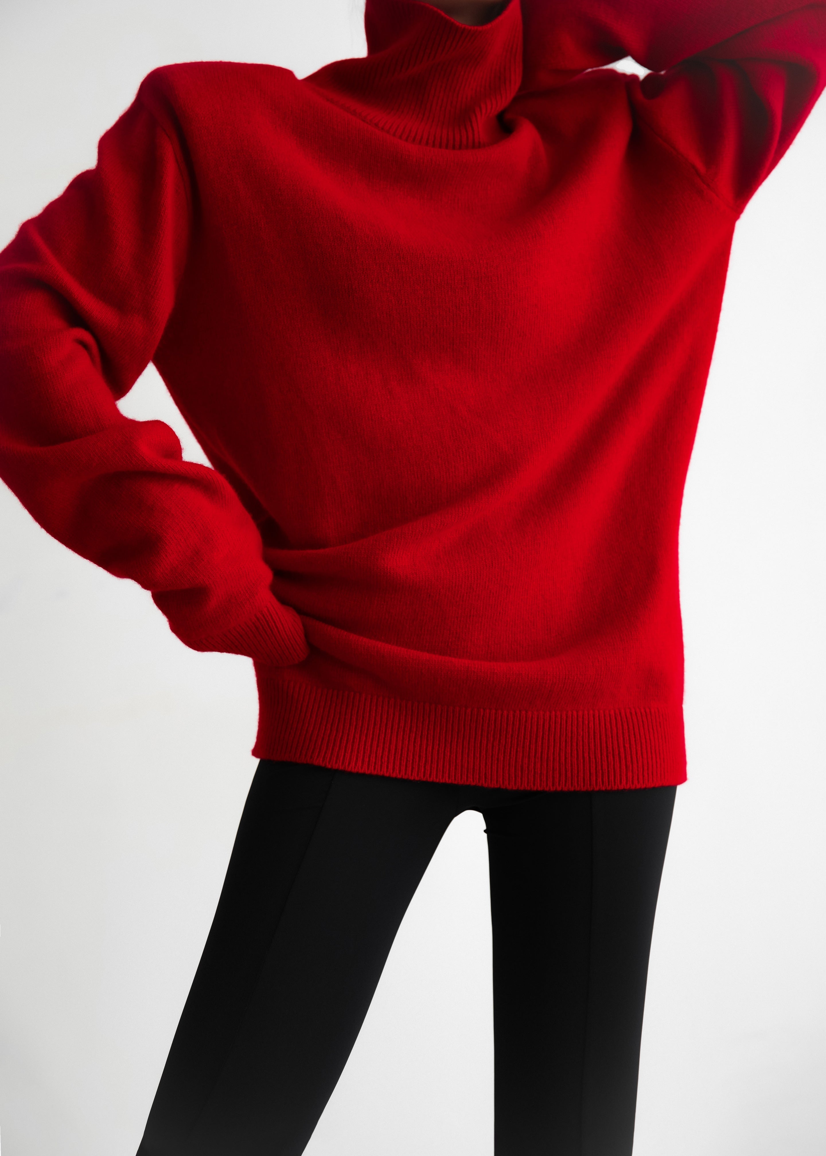 Emilia Mini Padded Sweater Dress - Red - 5