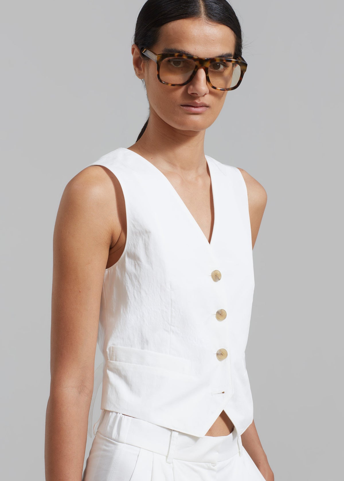 Emily Vest - White - 3