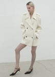 Esmae Wool Coat - White