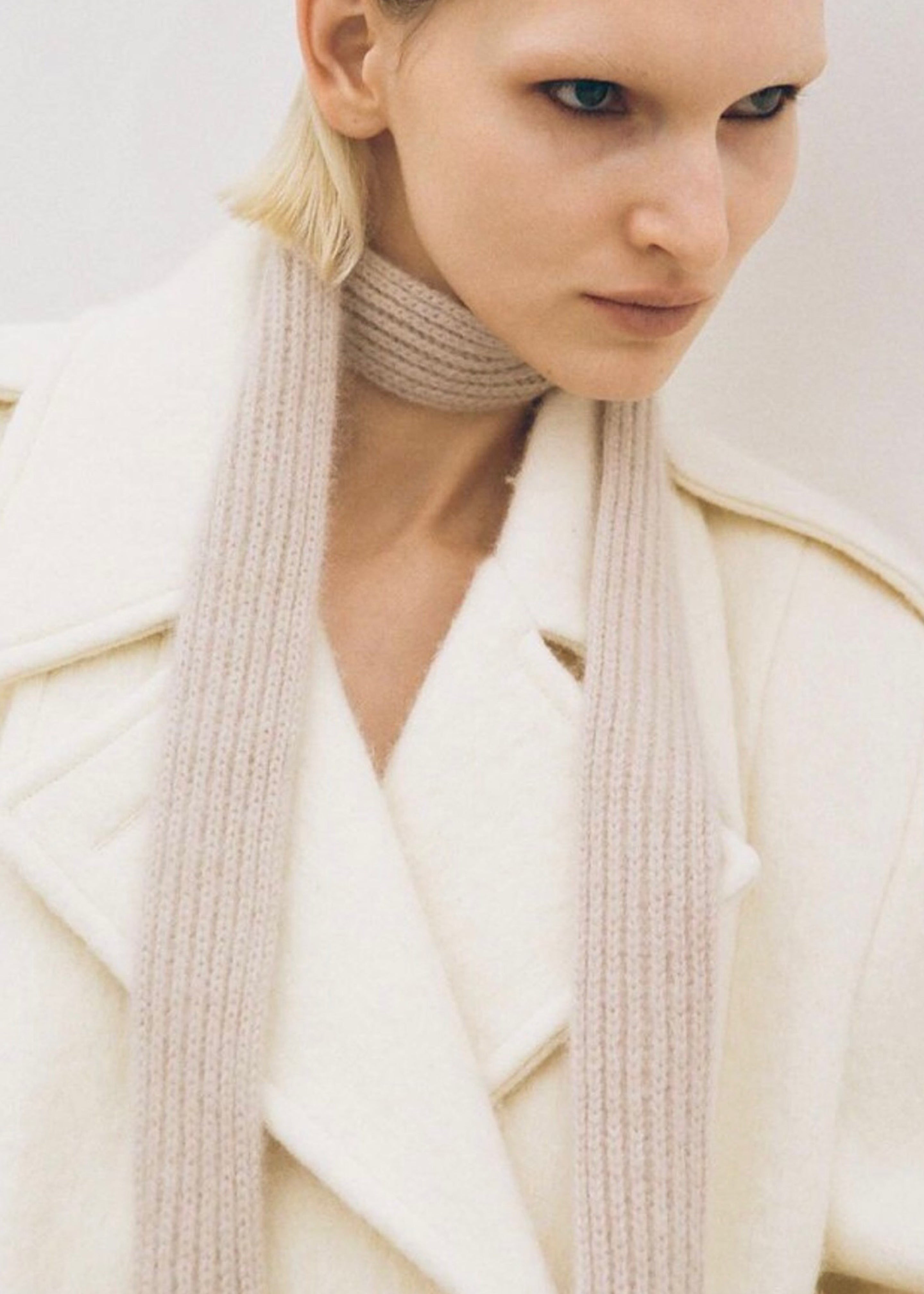 Esmae Wool Coat - White - 8