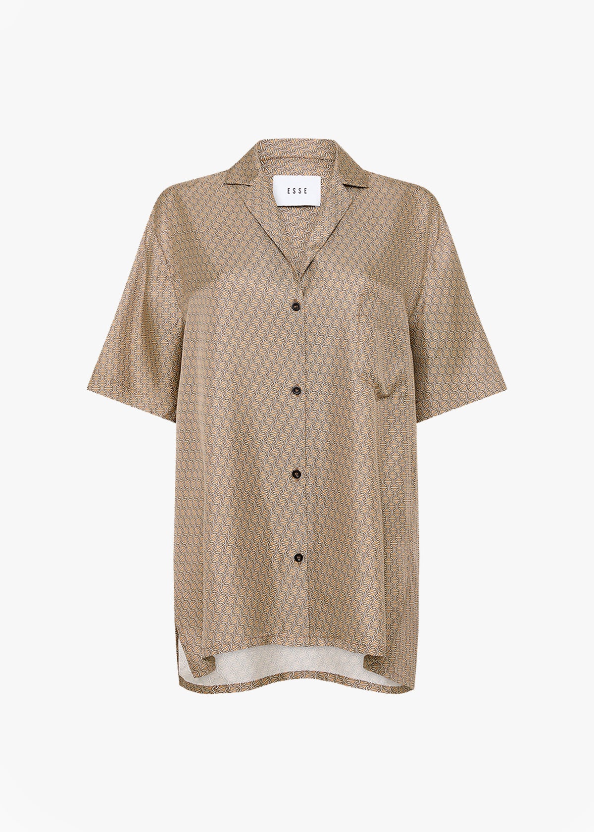 Esse Studios Linka Short Sleeve Silk Shirt - Golden Linka Print - 7