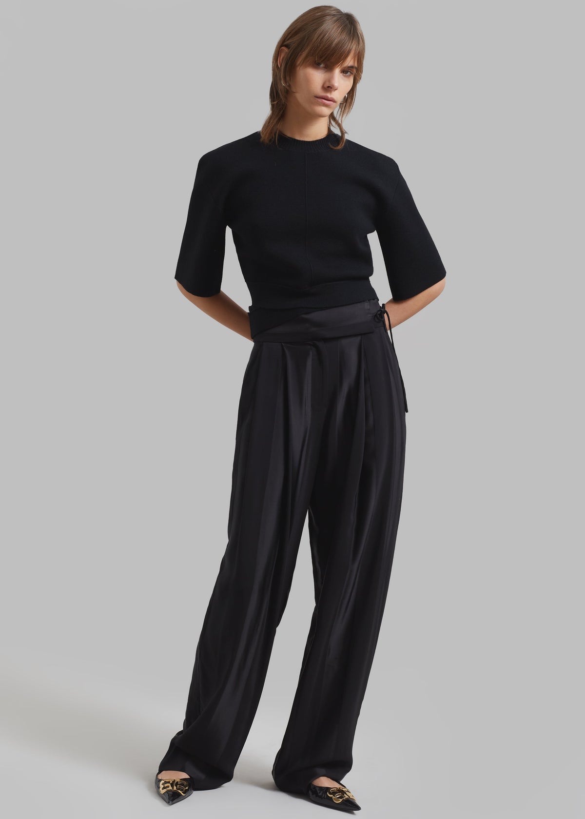 Esse Studios Modus Band Trousers - Black - 1
