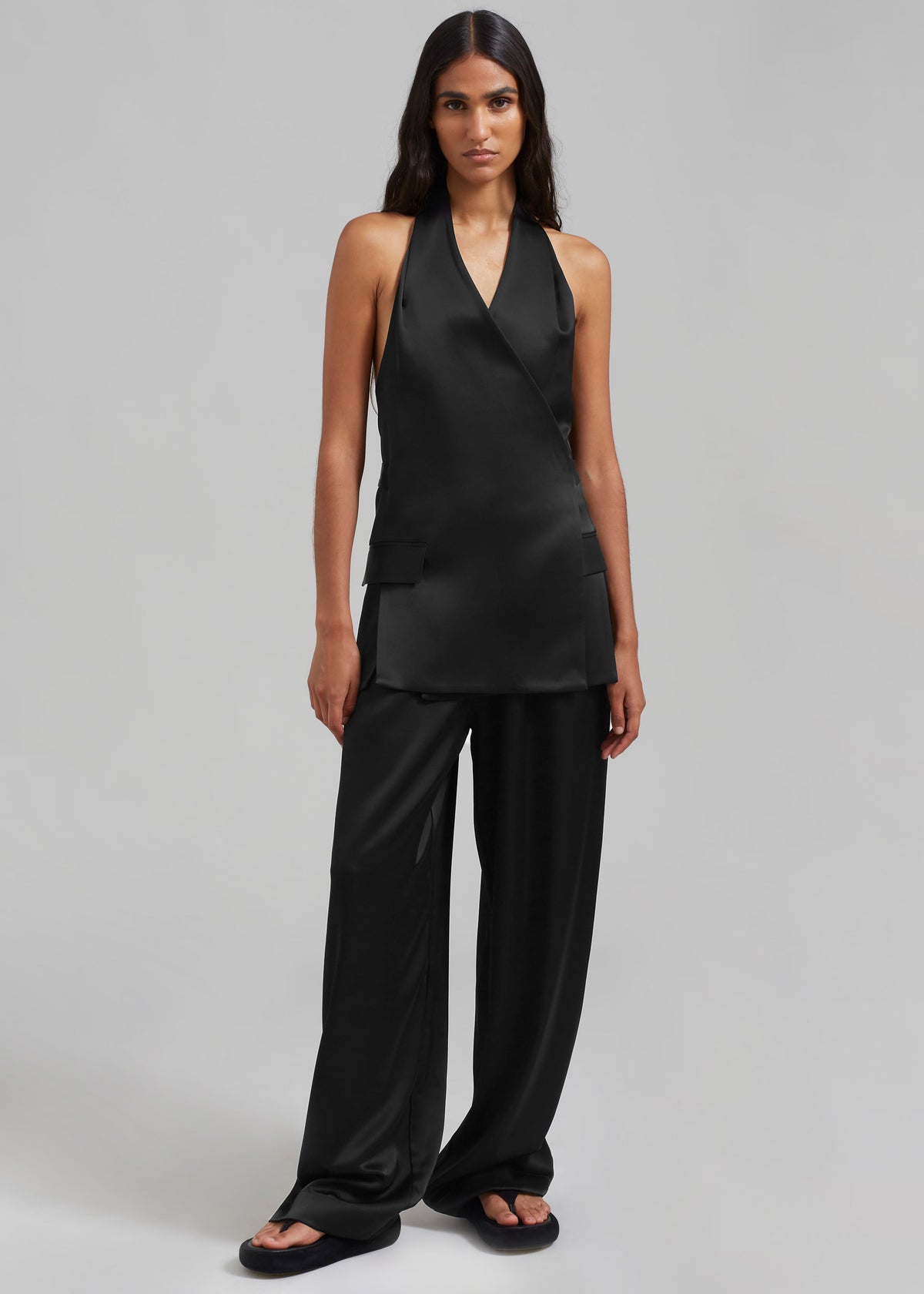 Esse Studios Mono Envelope Vest - Black - 2