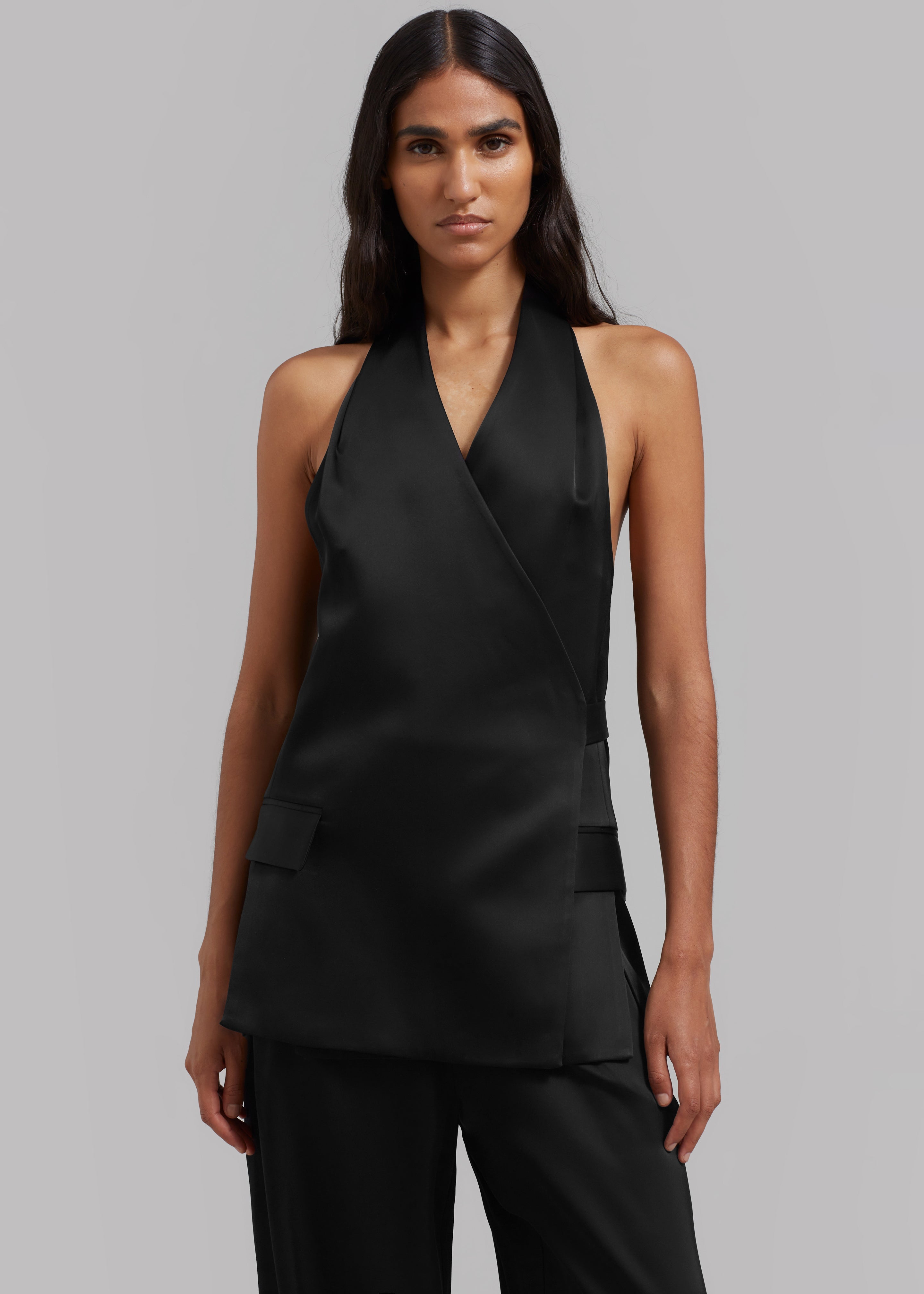 Esse Studios Mono Envelope Vest - Black - 1