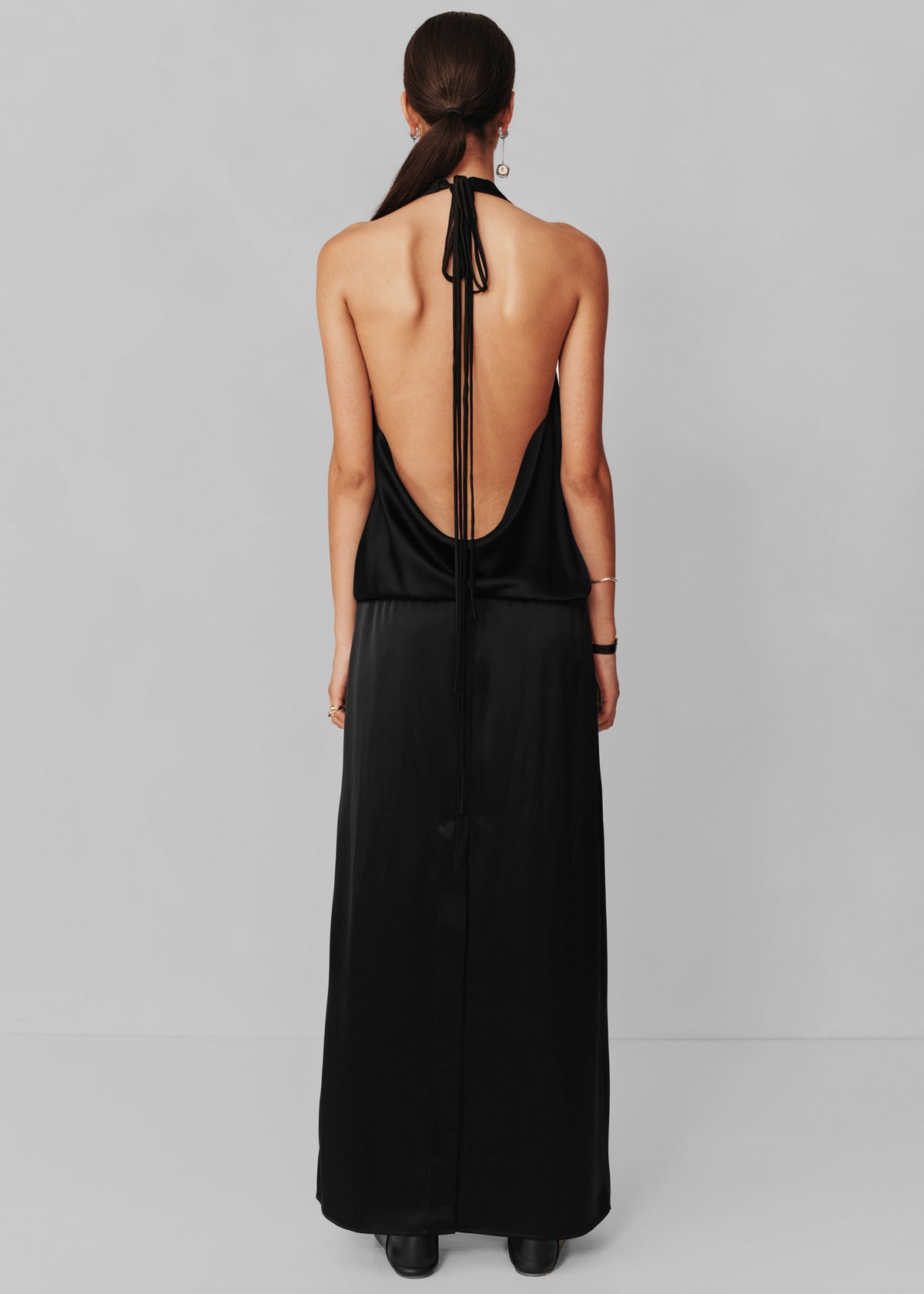 Esse Studios Mono Halter Dress - Black - 3