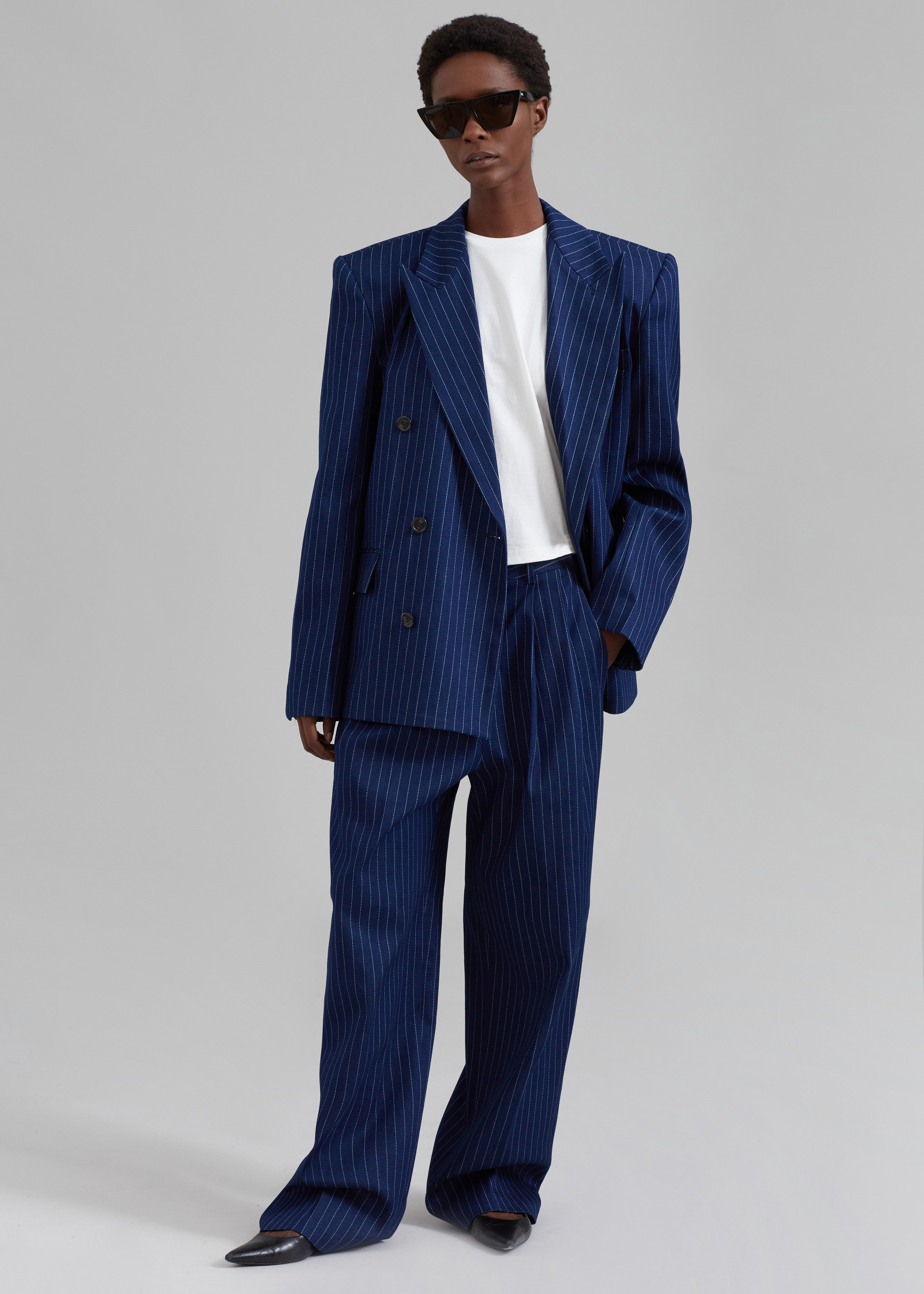 Theory pinstripe 2024 blazer dress