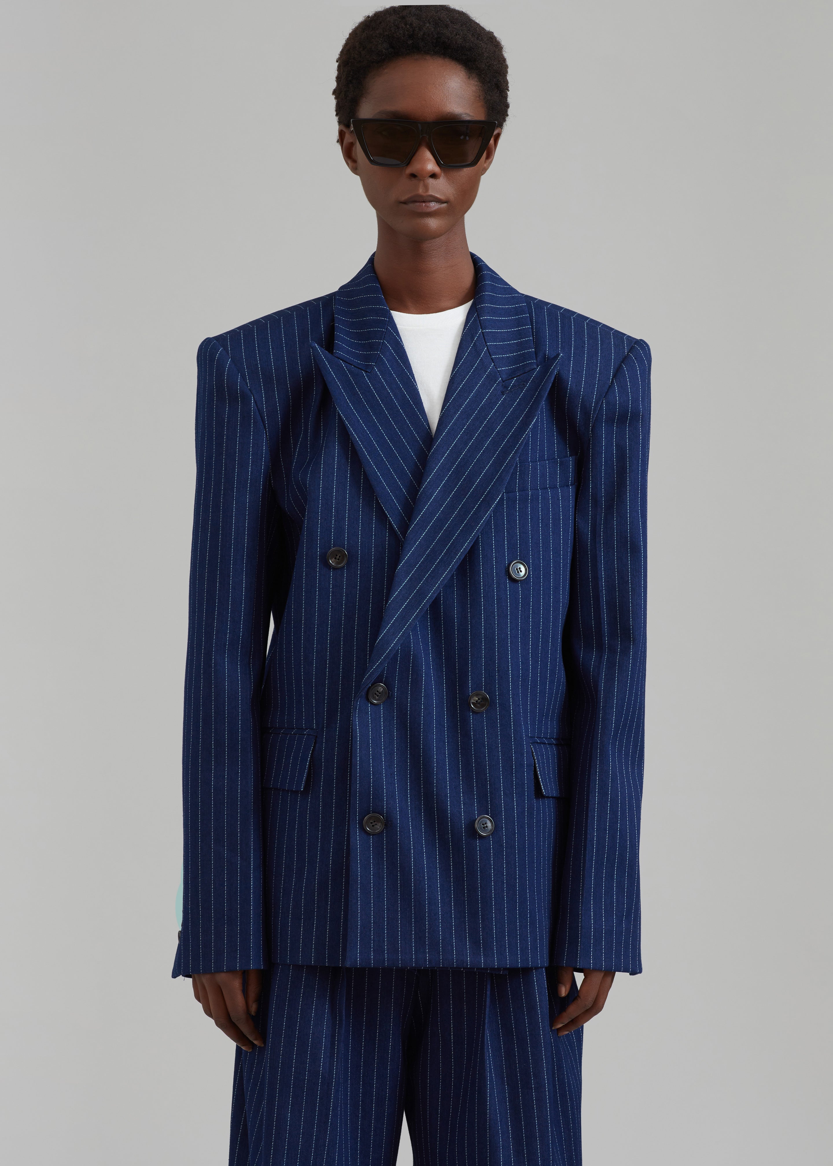 Blue 2025 pinstripe jacket