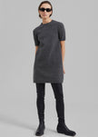 Faye Wool Mini Dress - Charcoal