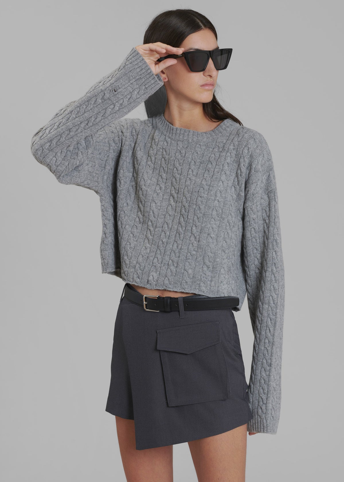 Judy Pocket Skort - Grey Melange - 3