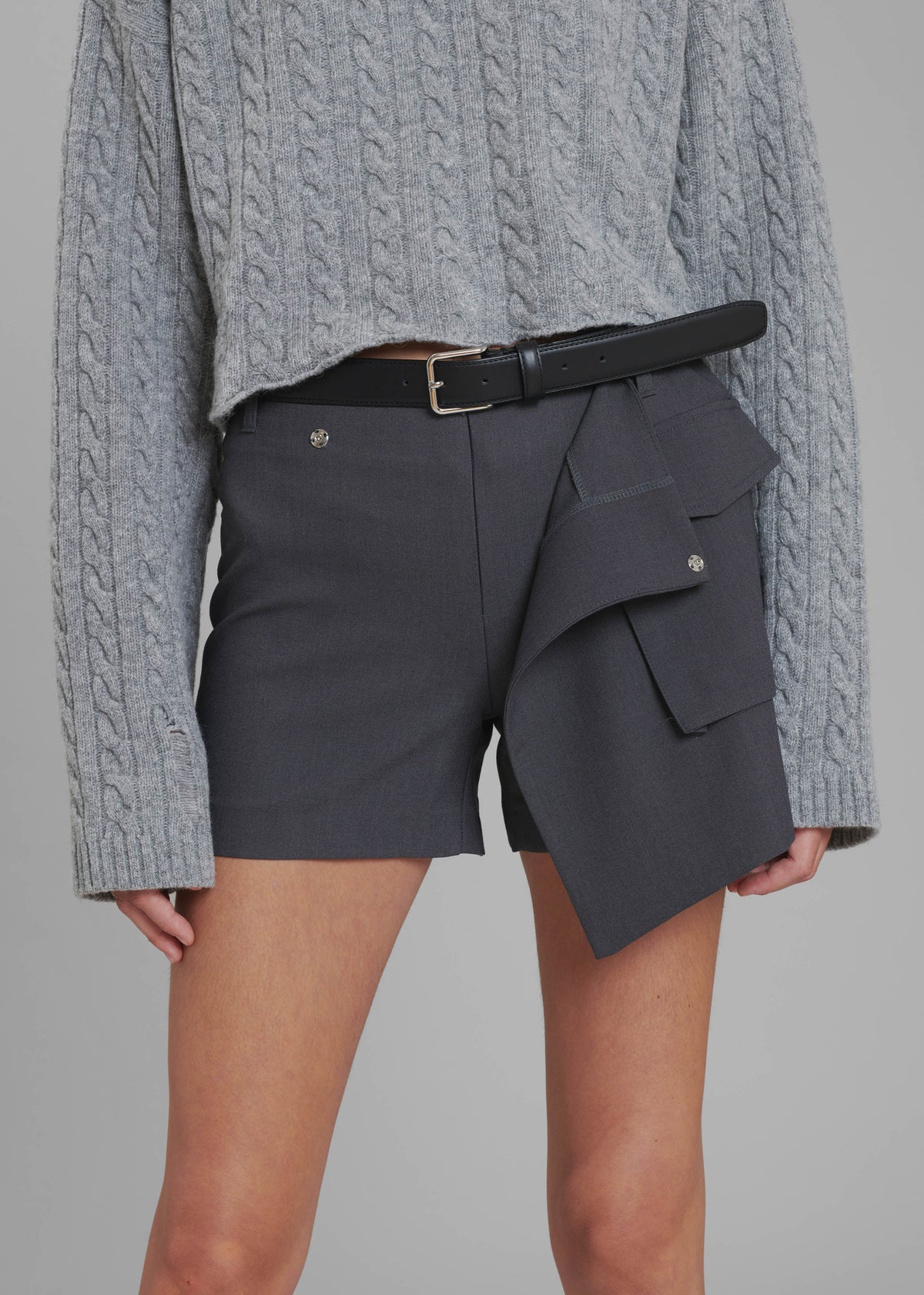 Judy Pocket Skort - Grey Melange - 9