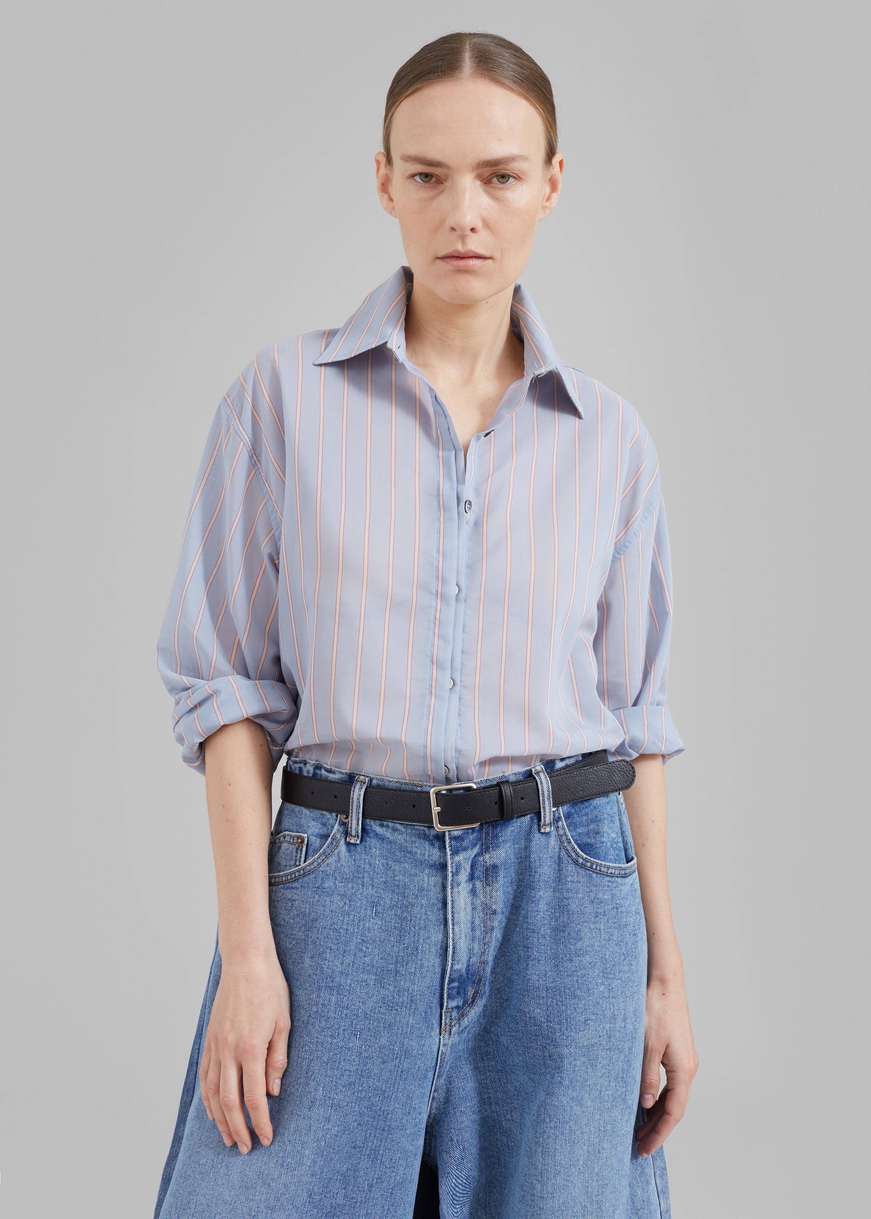 Florence Stripe Shirt - Blue Combo - 1