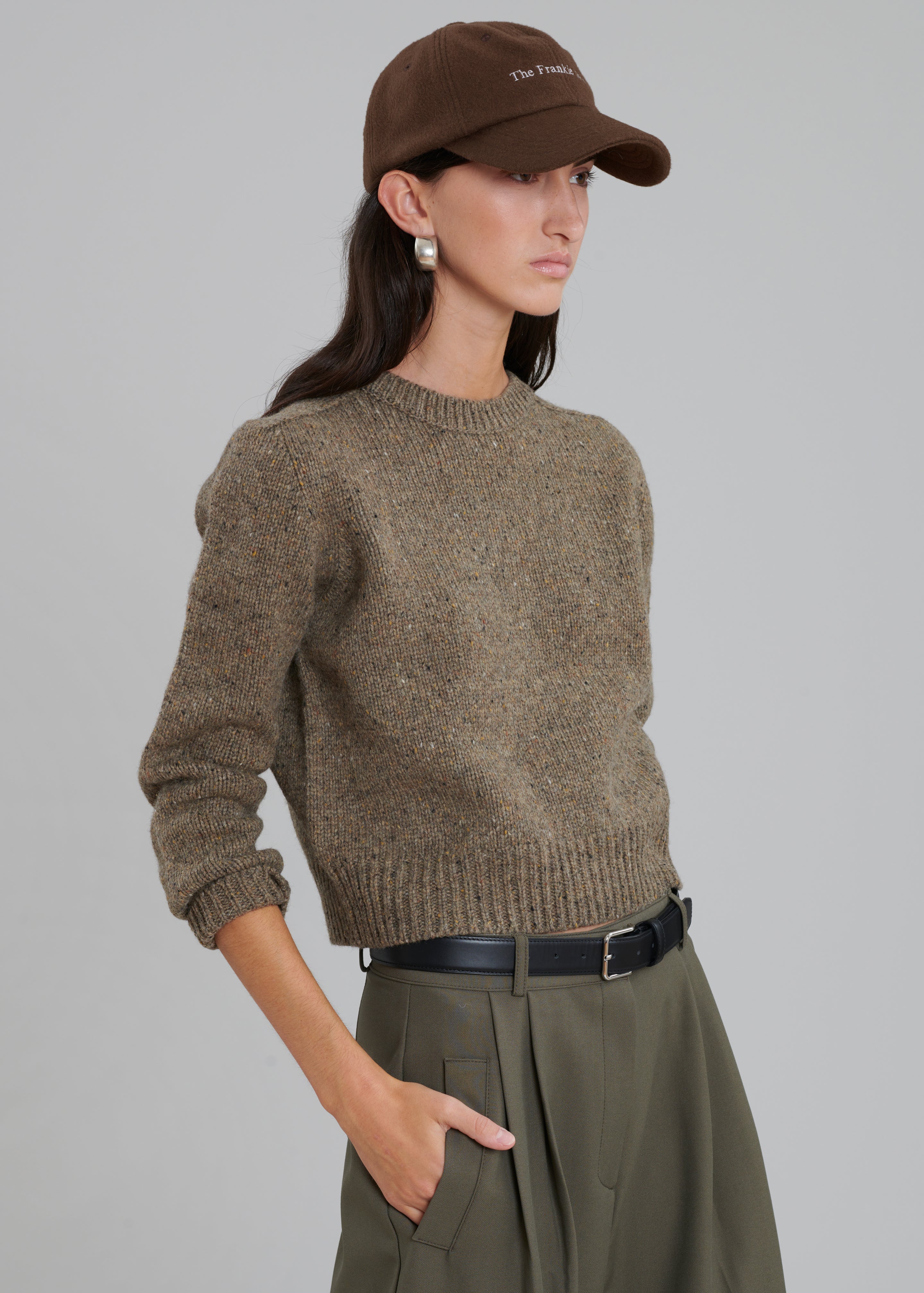 Frankie Wool Baseball Cap - Chocolate - 3