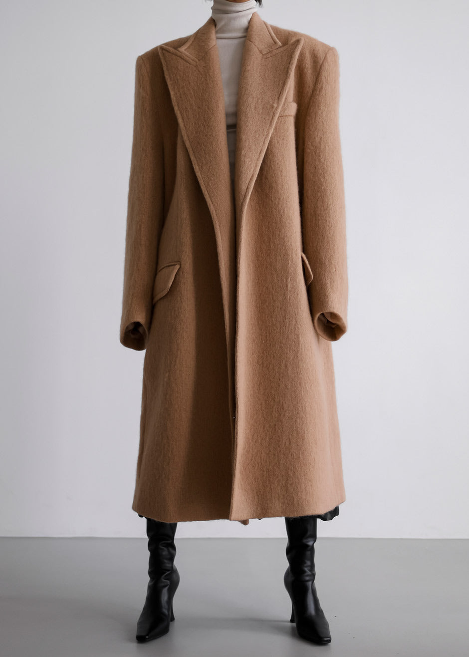 John Oversized Coat - Camel - 9