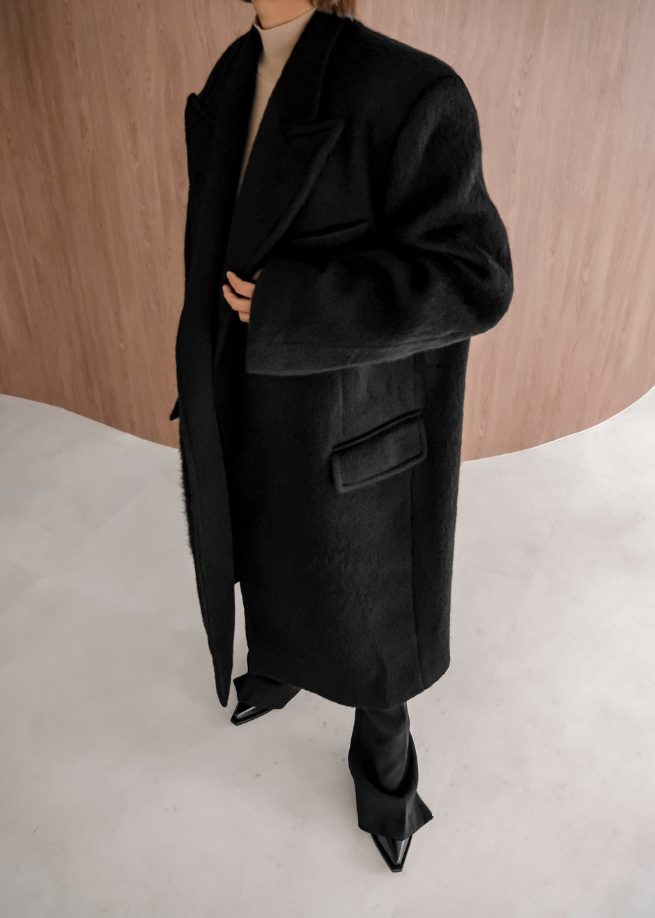 John Oversized Coat - Black - 3