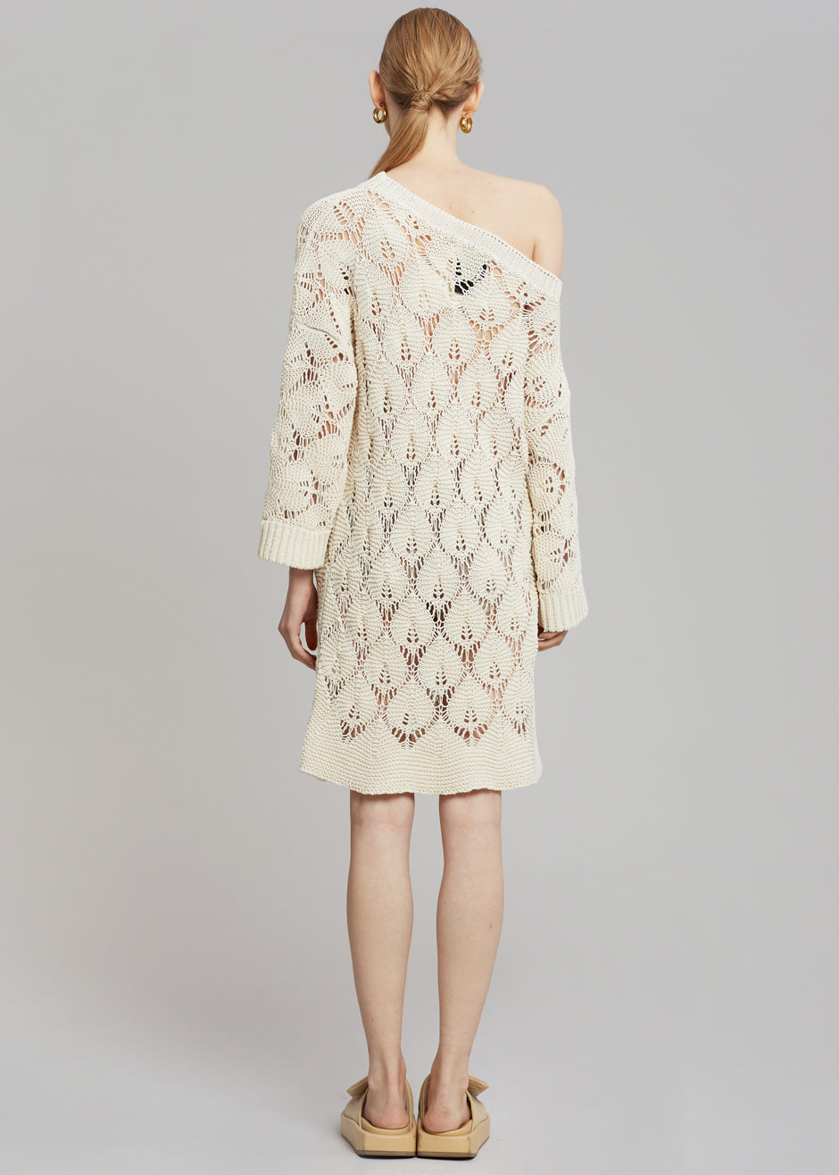 Aeron Charley Mini Crochet Dress - Beige - 6