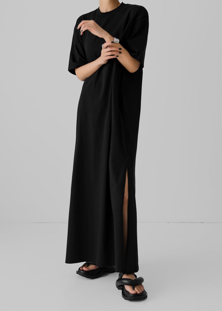 Lou Oversized Tee Dress - Black – Frankie Shop Europe