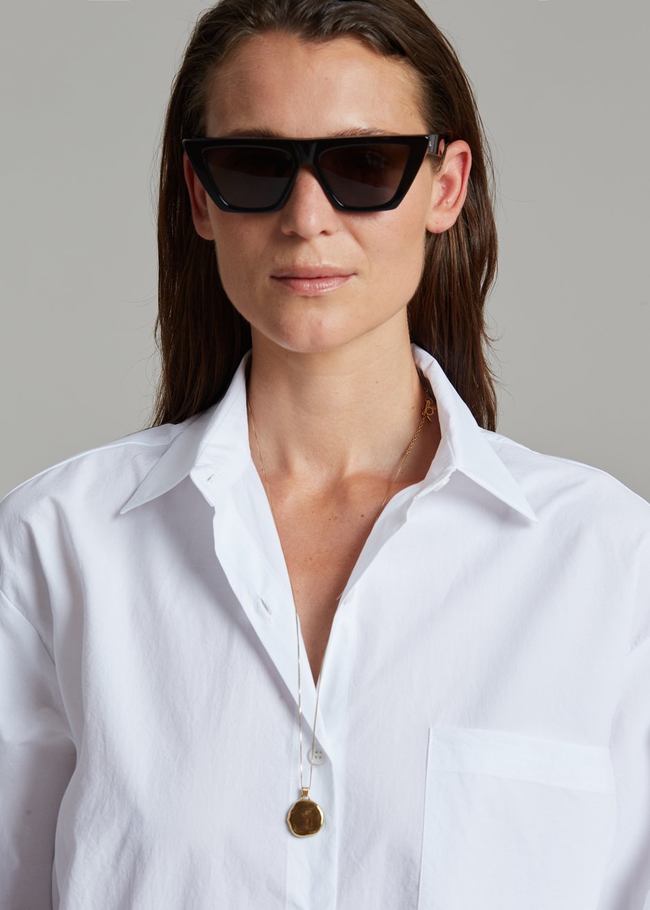 Cala Organic Cotton Shirt Dress - White - 7