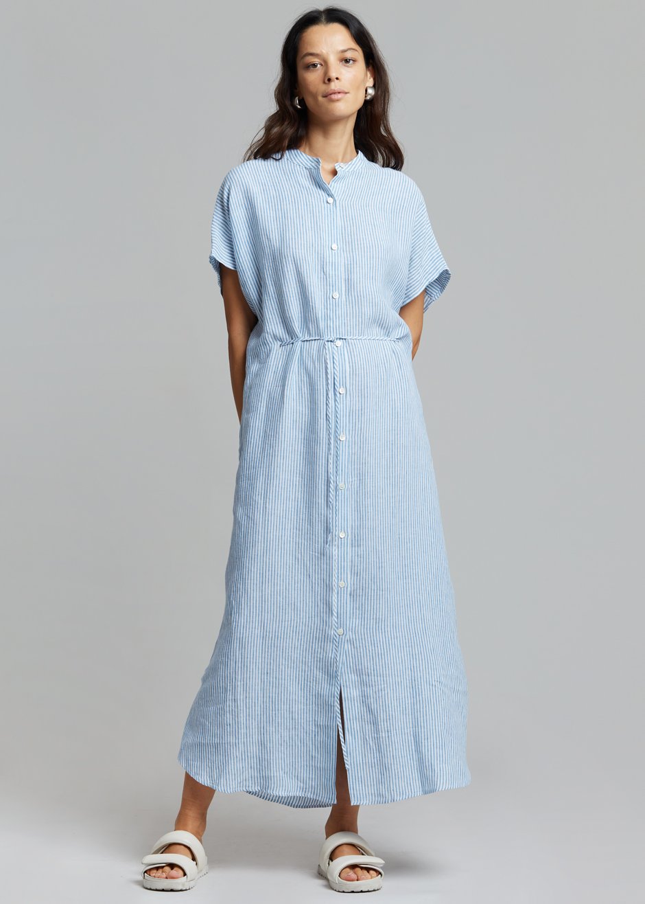 Malin Shirt Dress - Blue/White Stripe