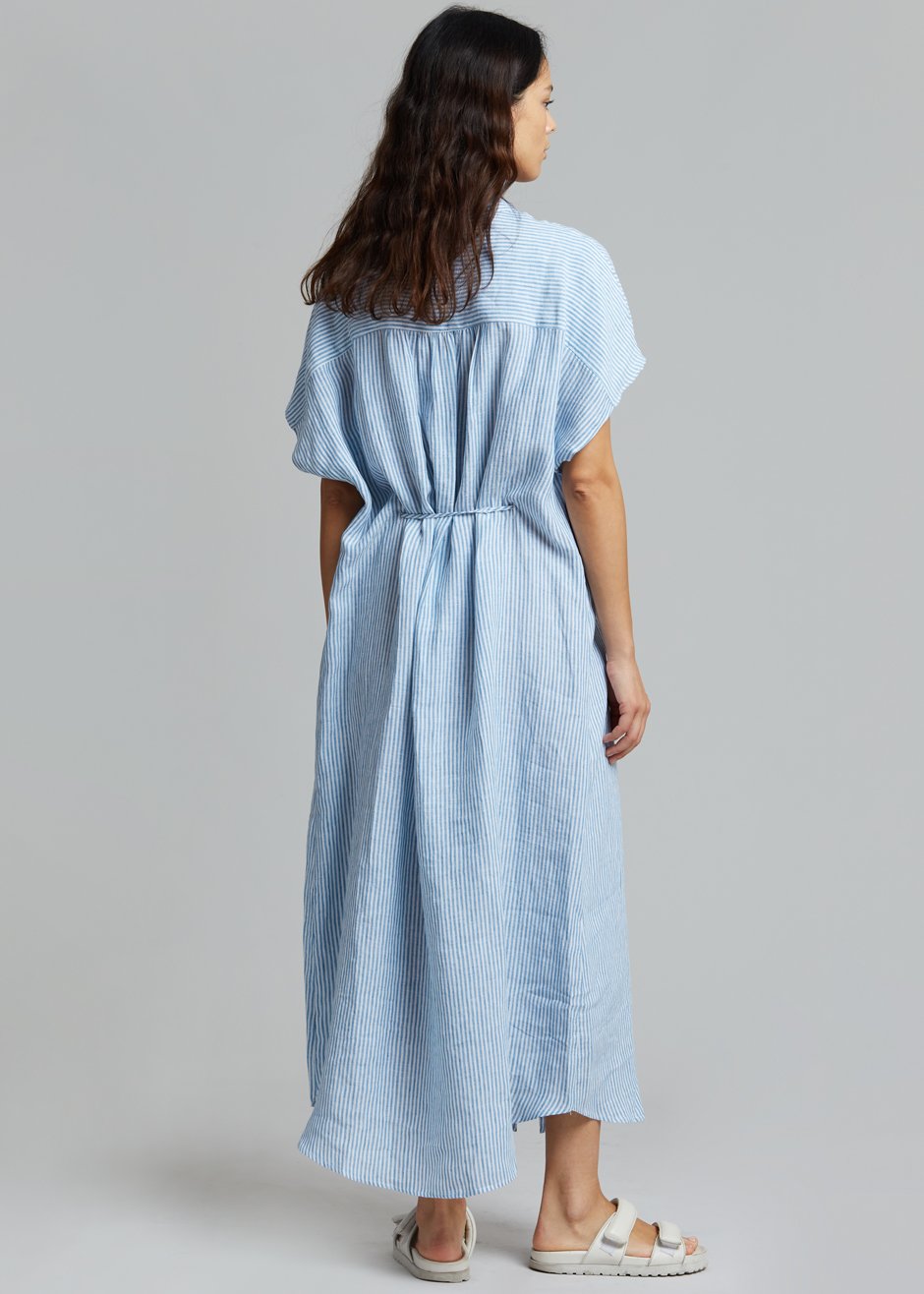 Malin Shirt Dress - Blue/White Stripe - 3