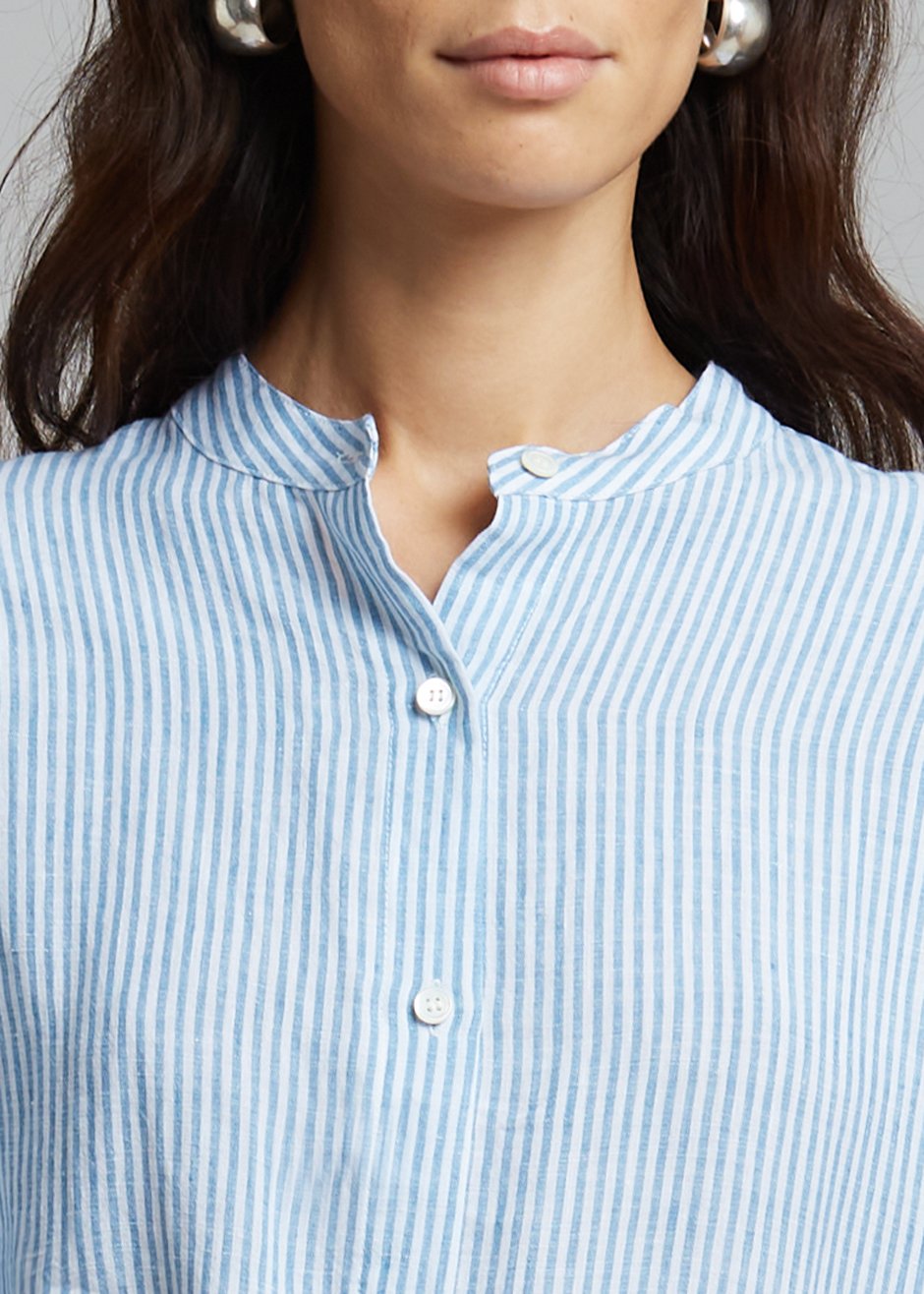 Malin Shirt Dress - Blue/White Stripe - 6