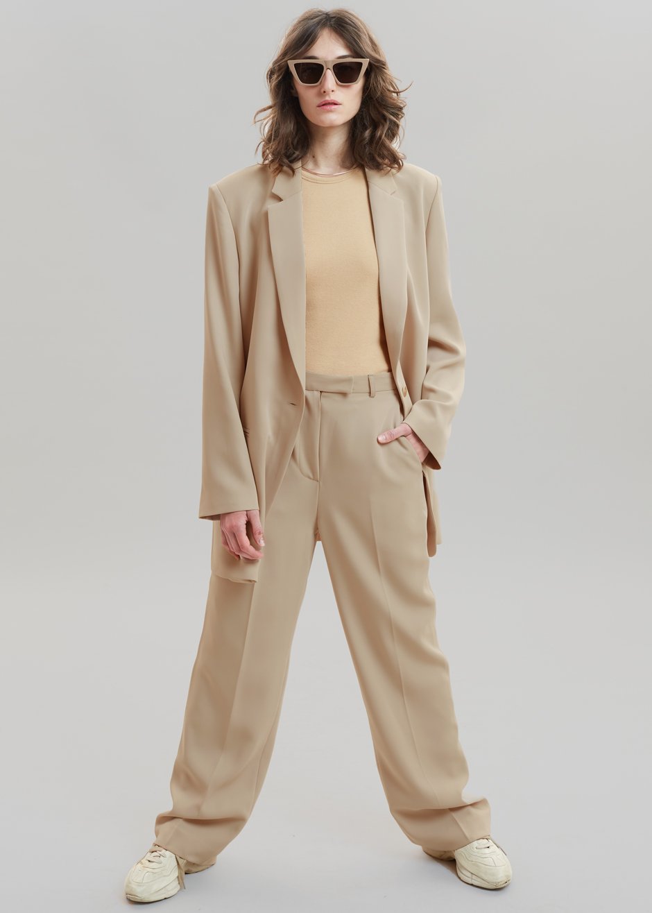 Isla Tailored Trousers - Natural - 1