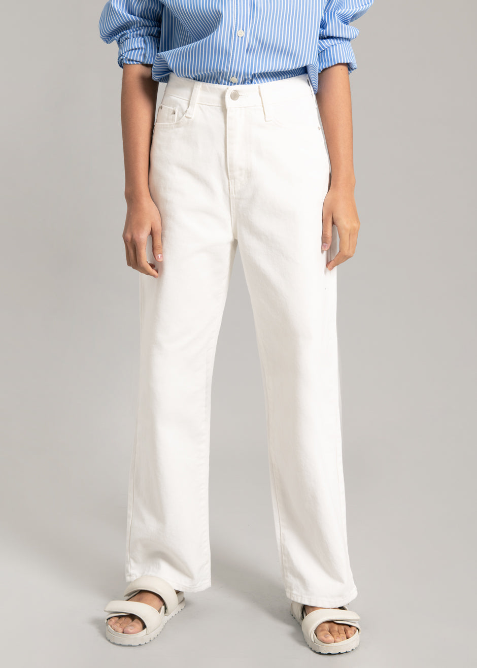 Hann Denim Pants - White - 2