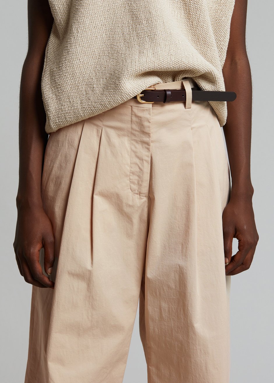 Blanche Pleated Trousers - Sand - 4
