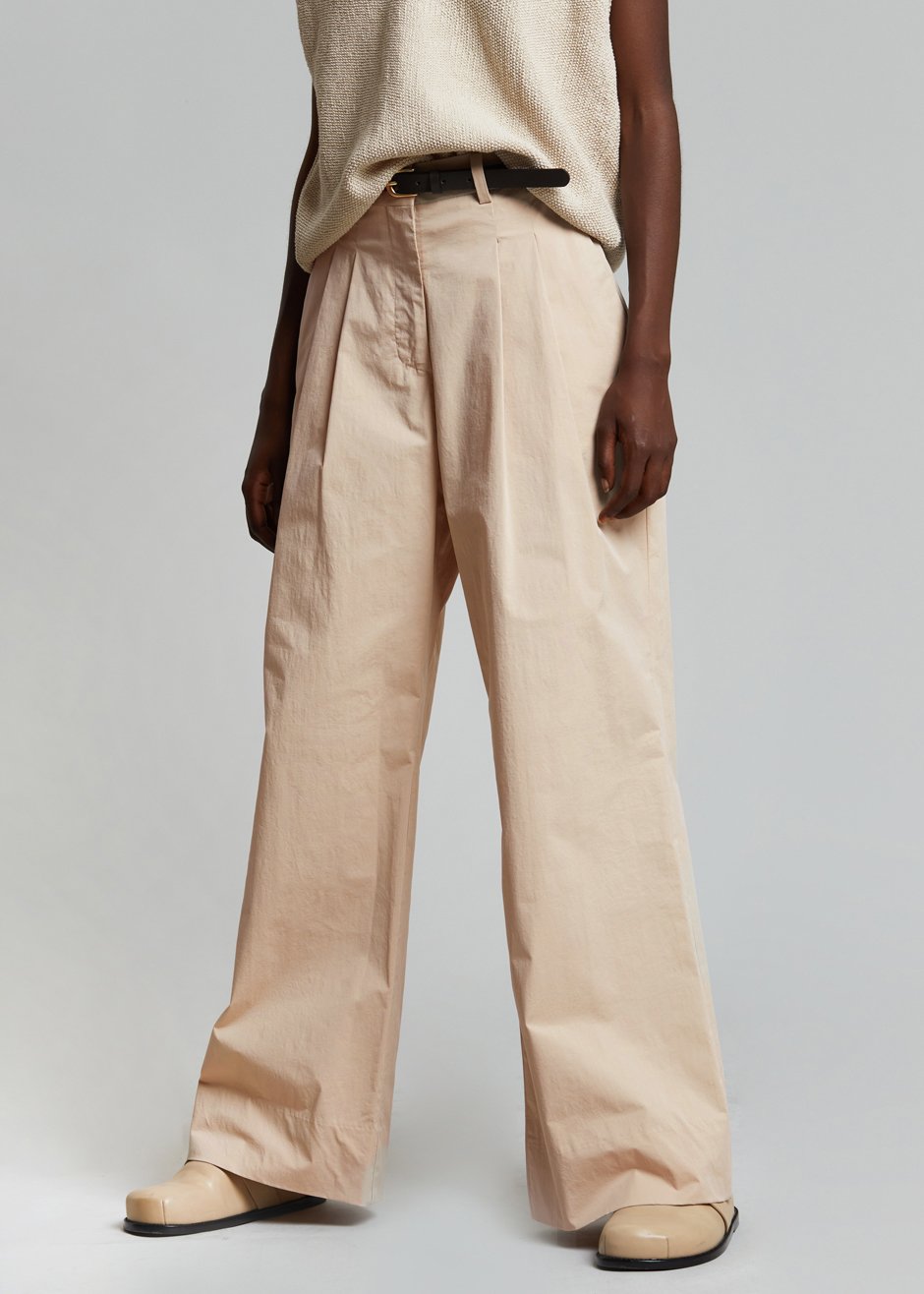 Blanche Pleated Trousers - Sand - 2