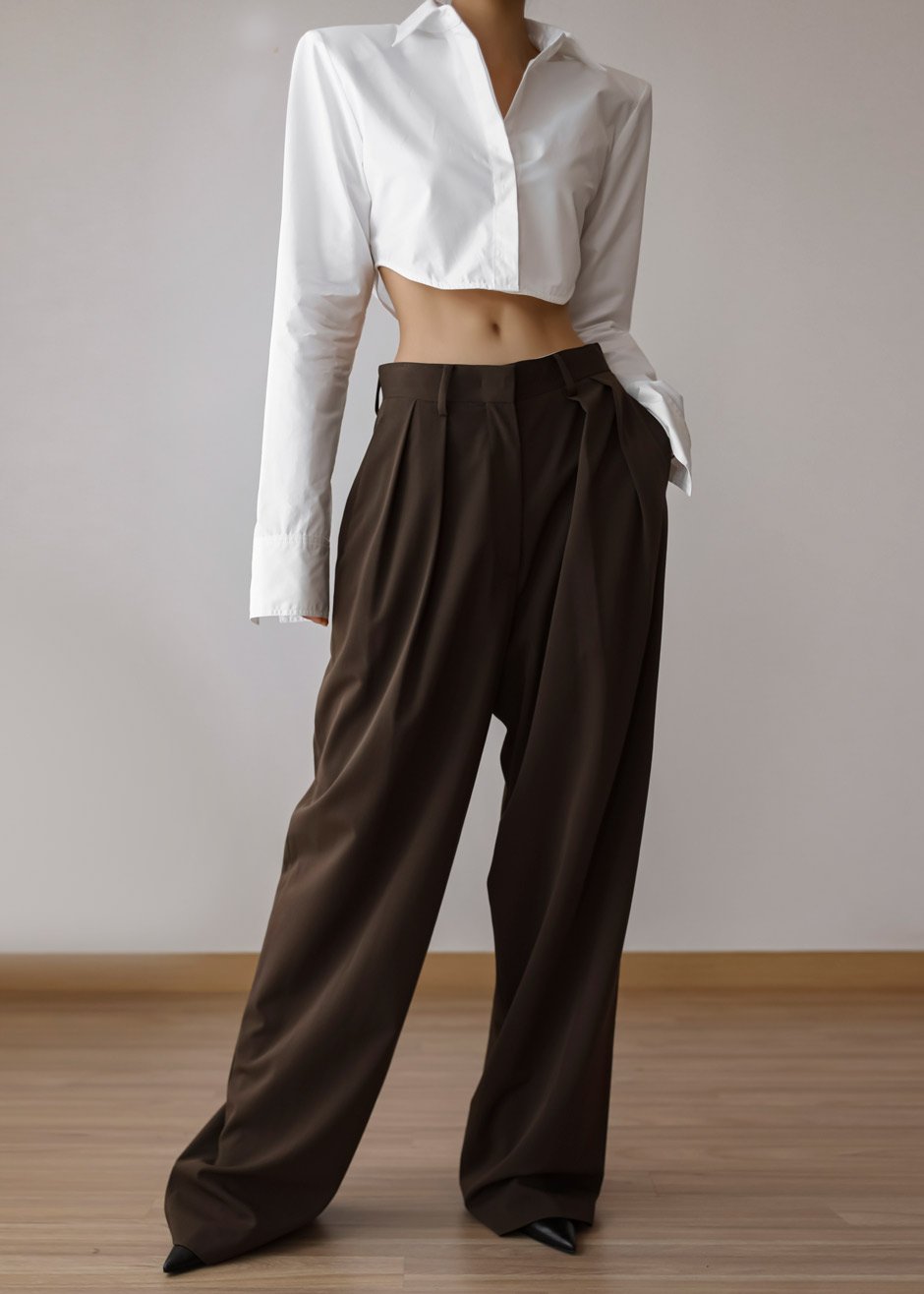 Uma Cropped Shirt - White - 2