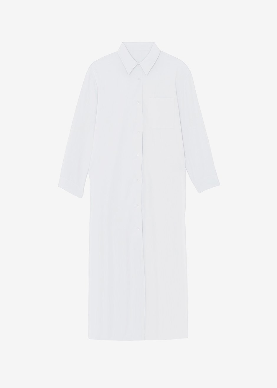 Cala Organic Cotton Shirt Dress - White - 9